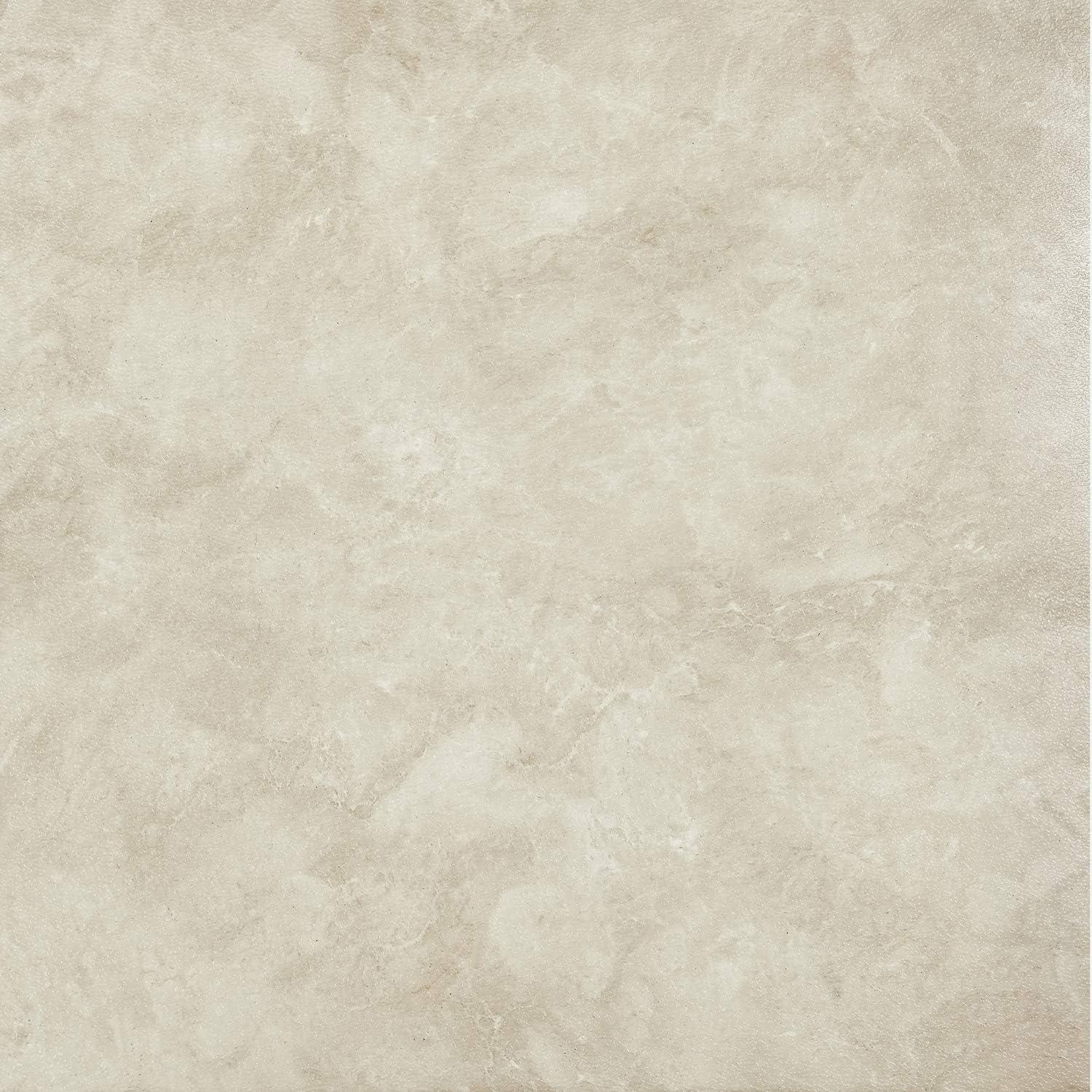 Sterling 12-Inch Self-Adhesive Vinyl Floor Tiles in Carrera Marble