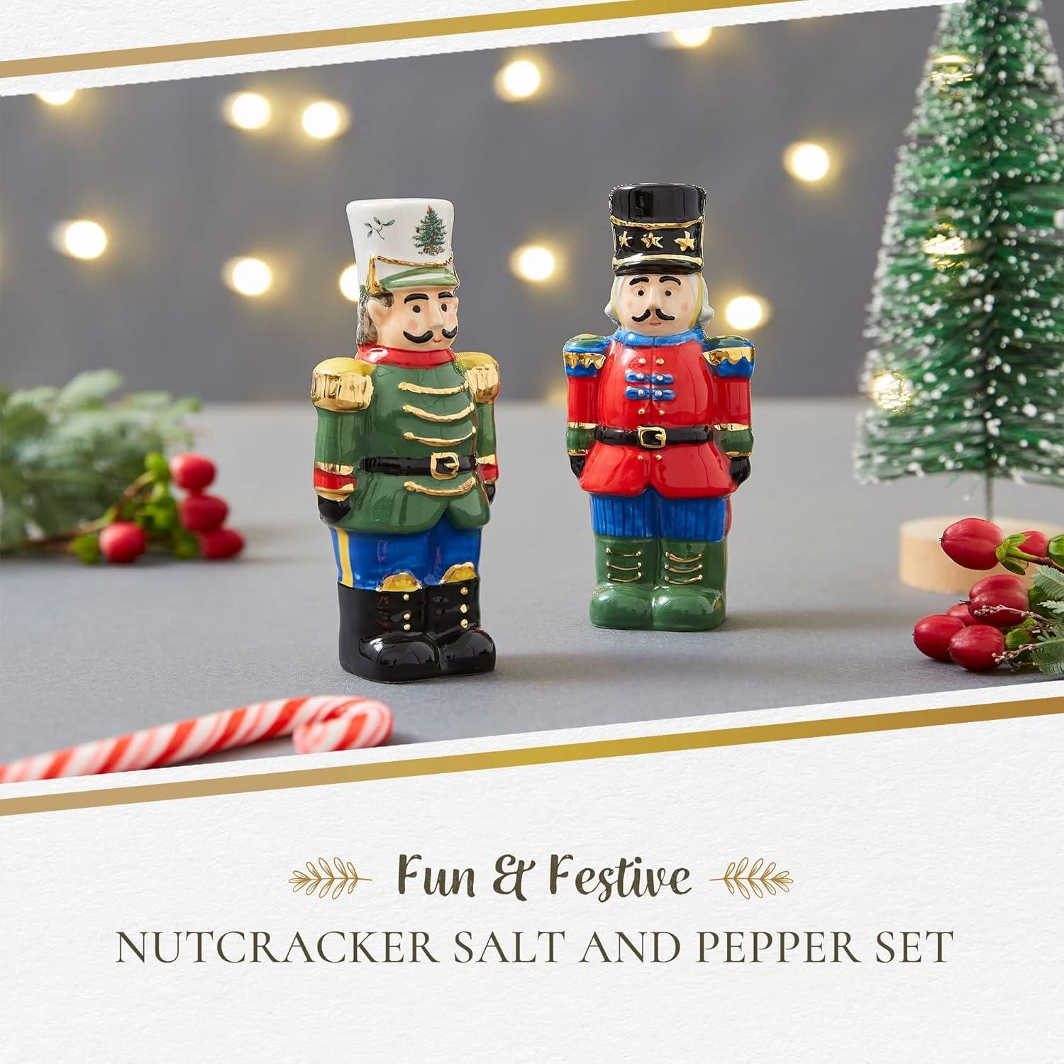 Spode Christmas Tree Nutcracker Salt and Pepper - 4.5 Inches