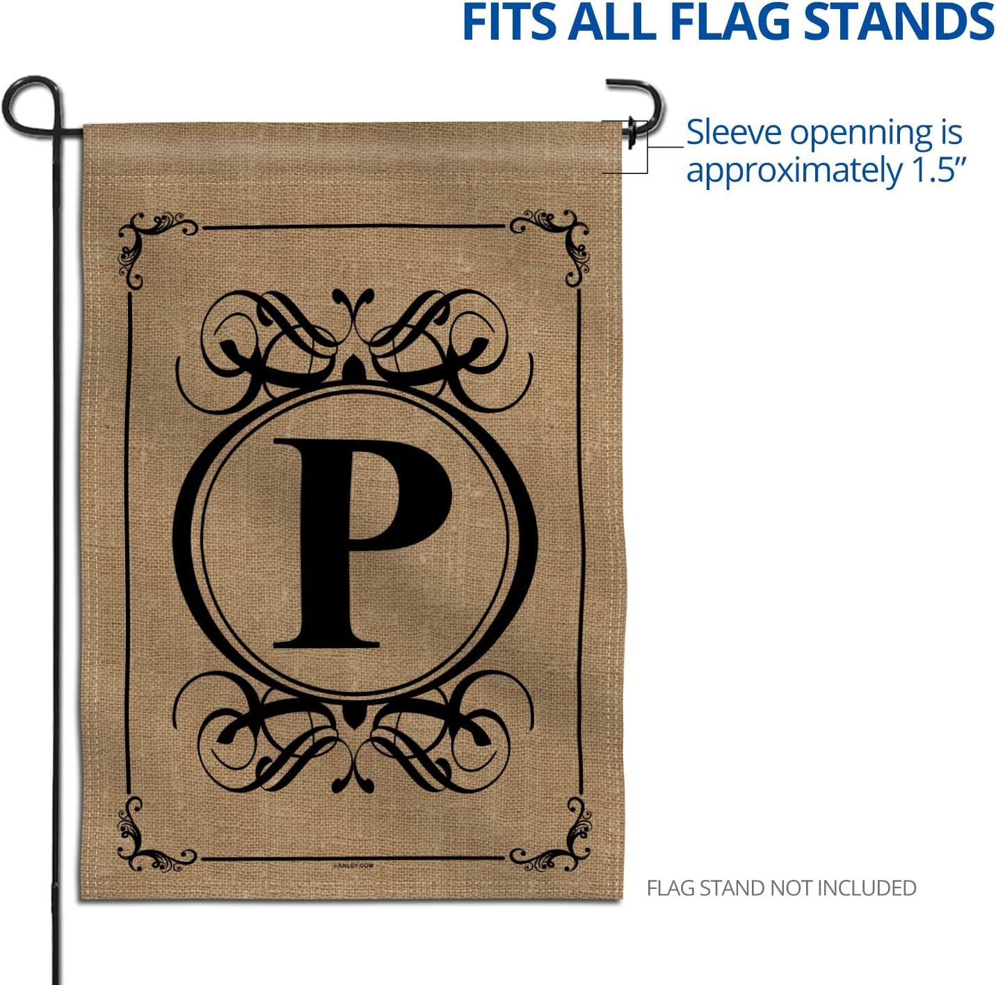 ANLEY 12.5 in x 18 in Classic Monogram Letter P Garden Flag, Family Last Name Initial Yard Flags