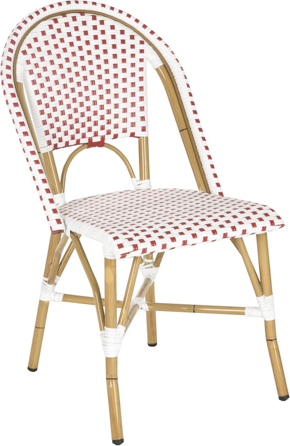 Salcha Side Chair (Set Of 2) - Indoor/Outdoor - FOX5210 - Red/White - Safavieh