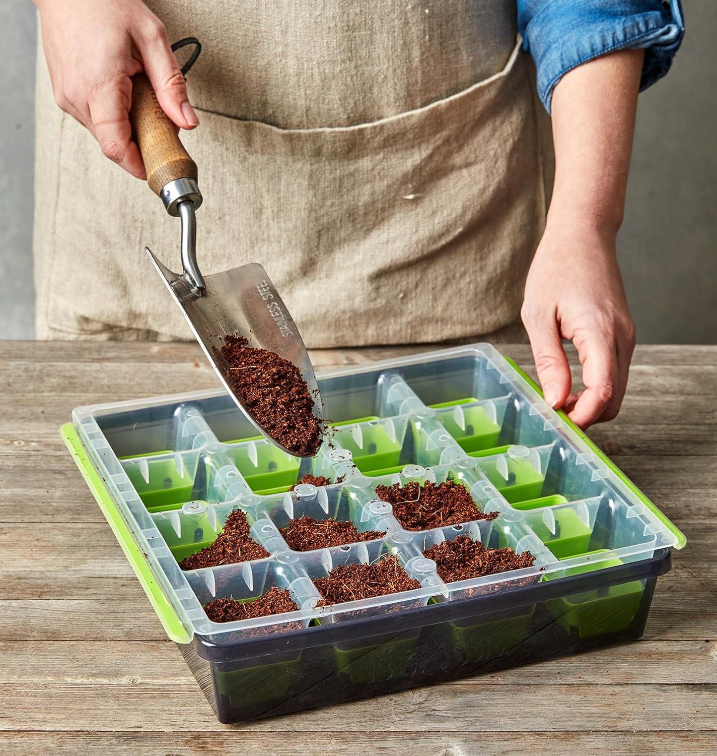 Burpee SuperSeed 16 XL Cell Seed Starting Tray - Reusable and Dishwasher Safe - Growing Tray for Seedlings and Plant Germination