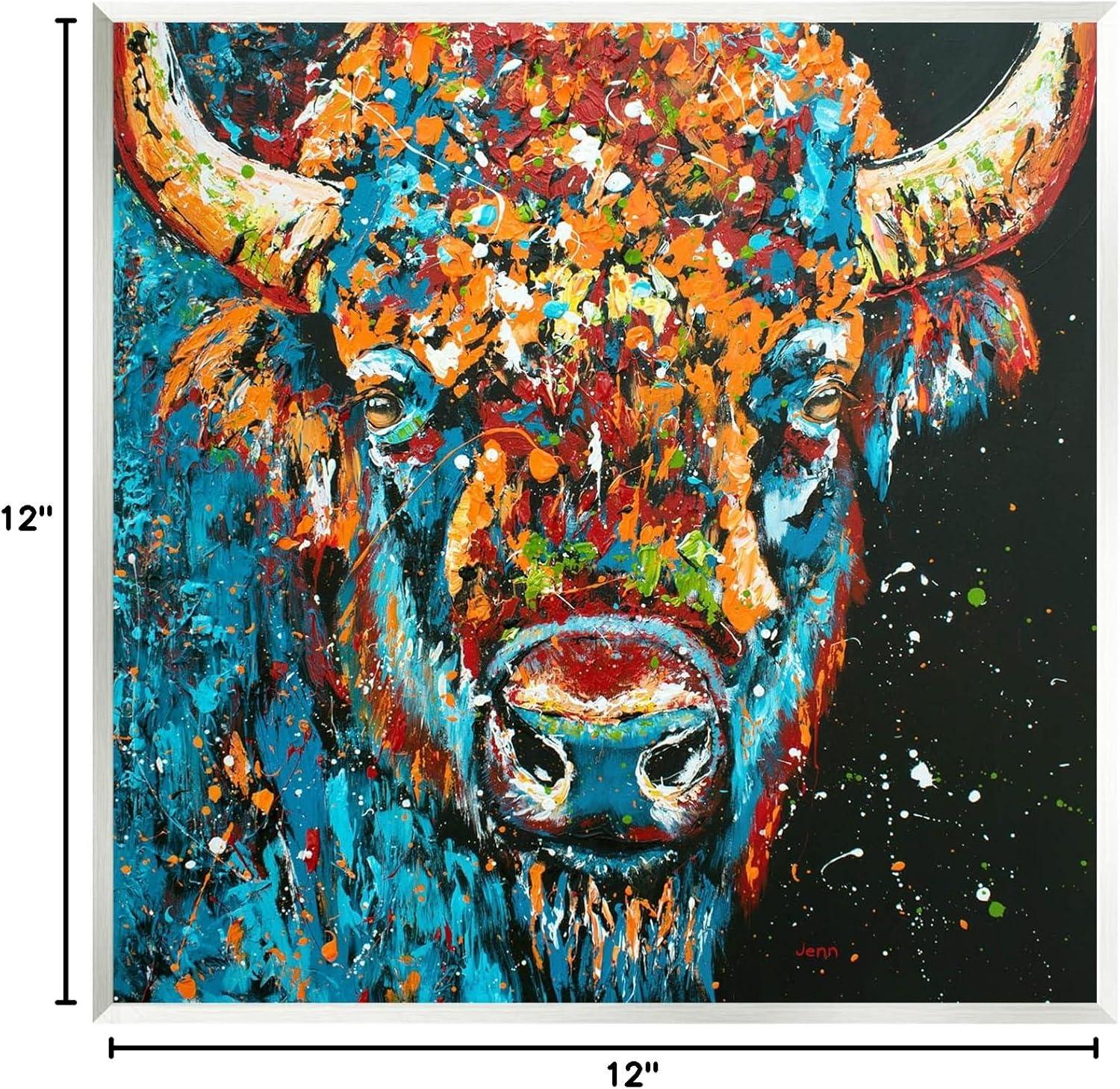 Modern Bison Street Style Animals & Insects Painting Unframed Art Print Wall Art