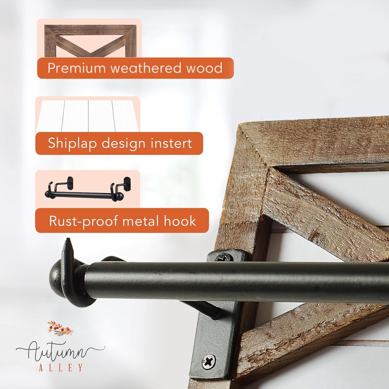 Wall Mount Farmhouse Toilet Paper Holder - Shiplap Accent