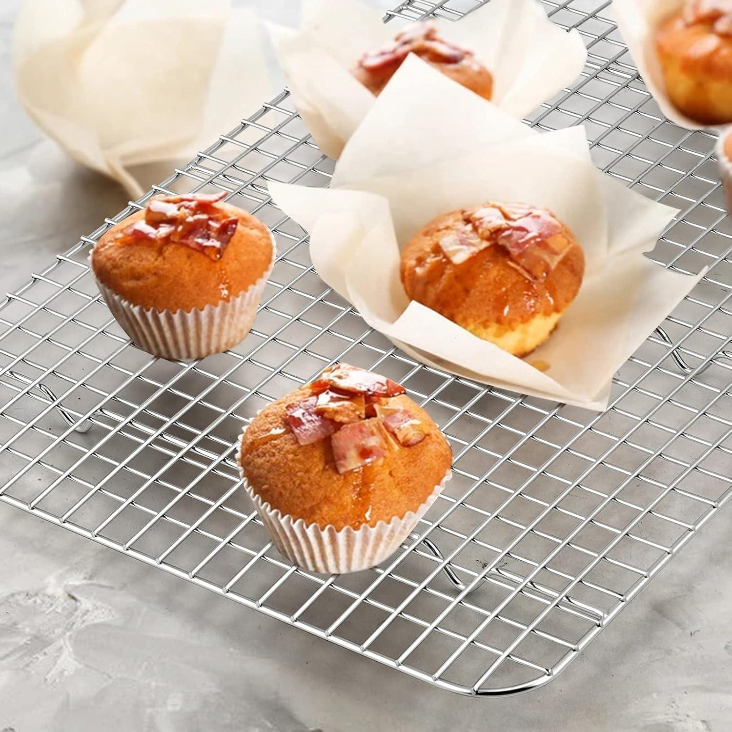 Stainless Steel Baking Sheet and Cooling Rack Set with Aluminum