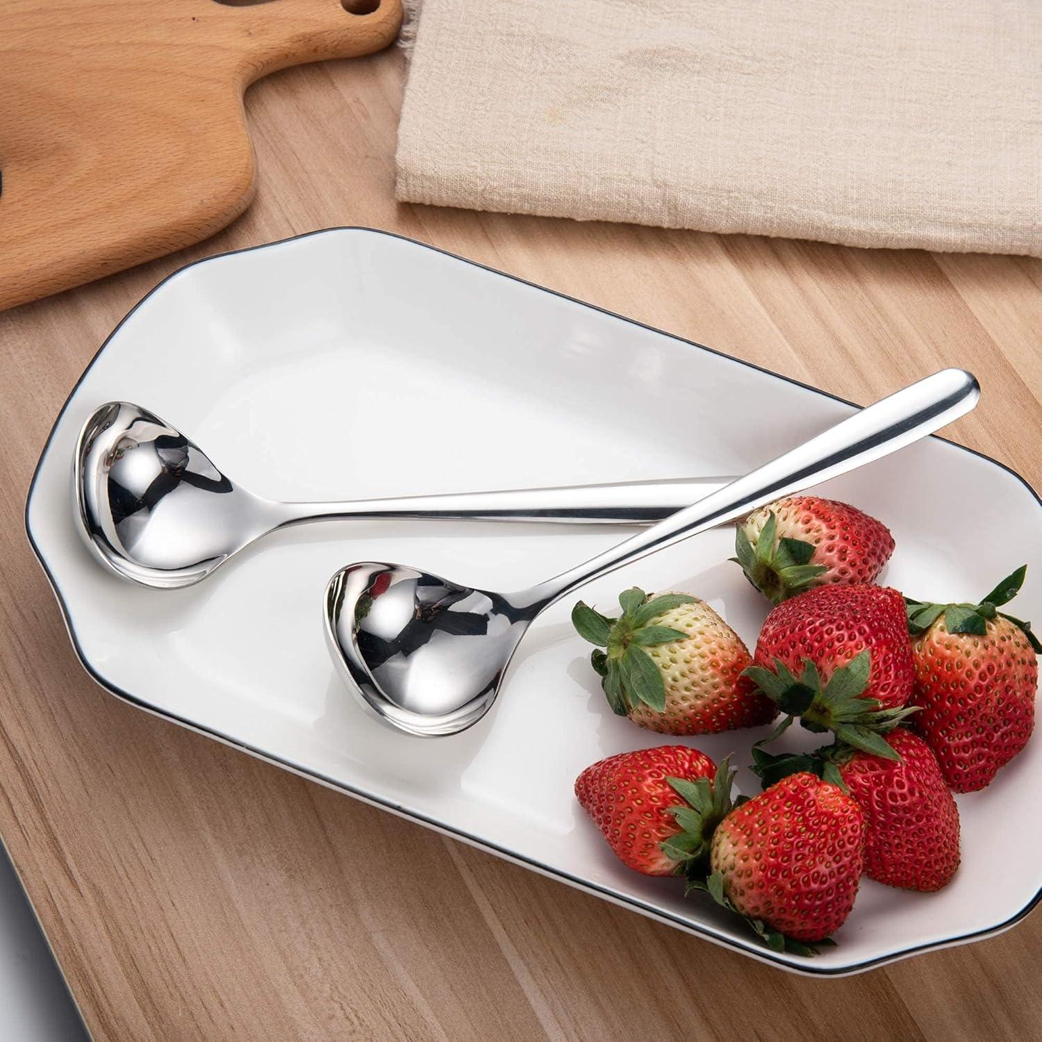 8-Inch Silver Stainless Steel Sauce Ladle Set