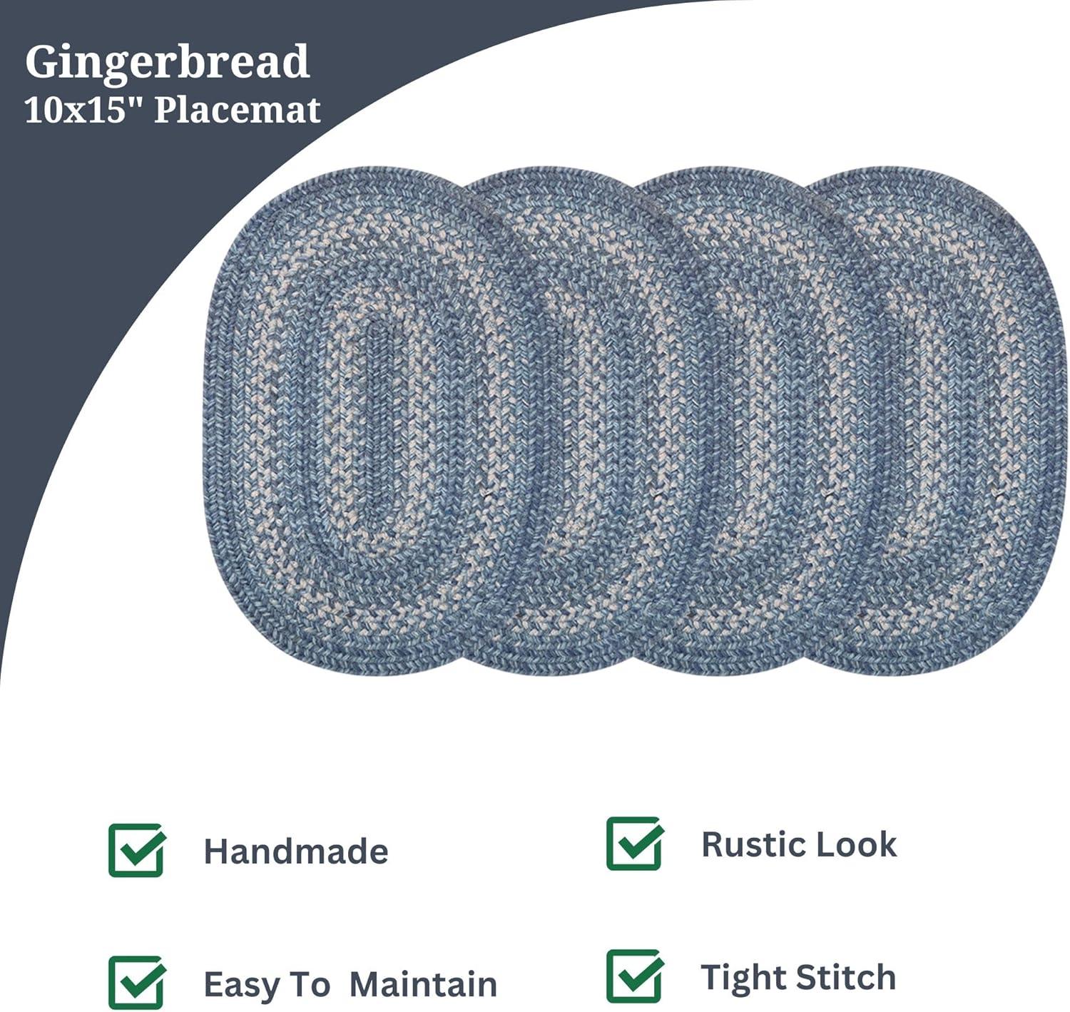 Homespice - Denim Blue Runner for Table 11x36 inches, a Long and Thick Table Runner to Use as a Coastal Style Dinner Table Runner - Handmade from Premium Jute - Reversible and Durable Braided Runner