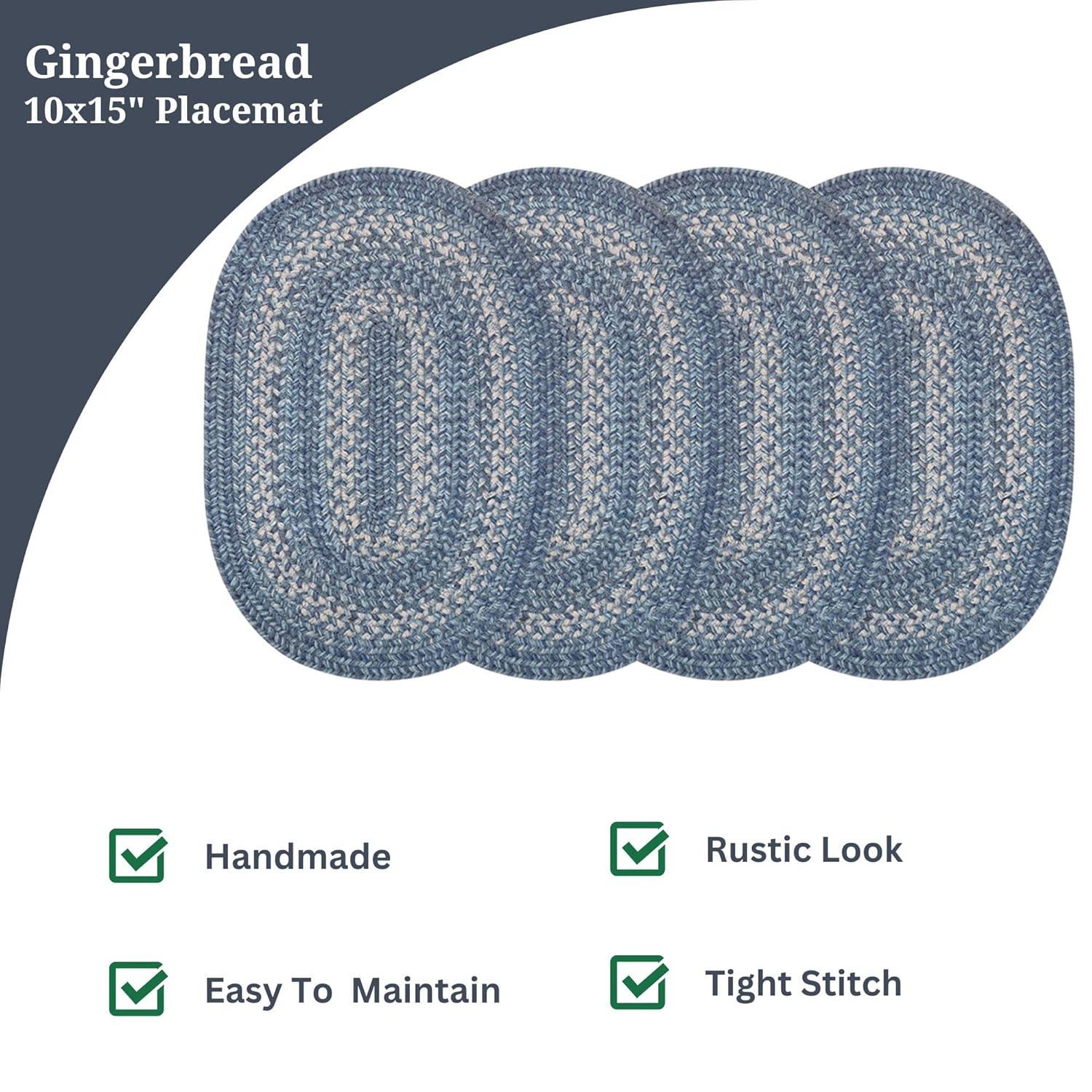 Homespice - Denim Blue Runner for Table 11x36 inches, a Long and Thick Table Runner to Use as a Coastal Style Dinner Table Runner - Handmade from Premium Jute - Reversible and Durable Braided Runner