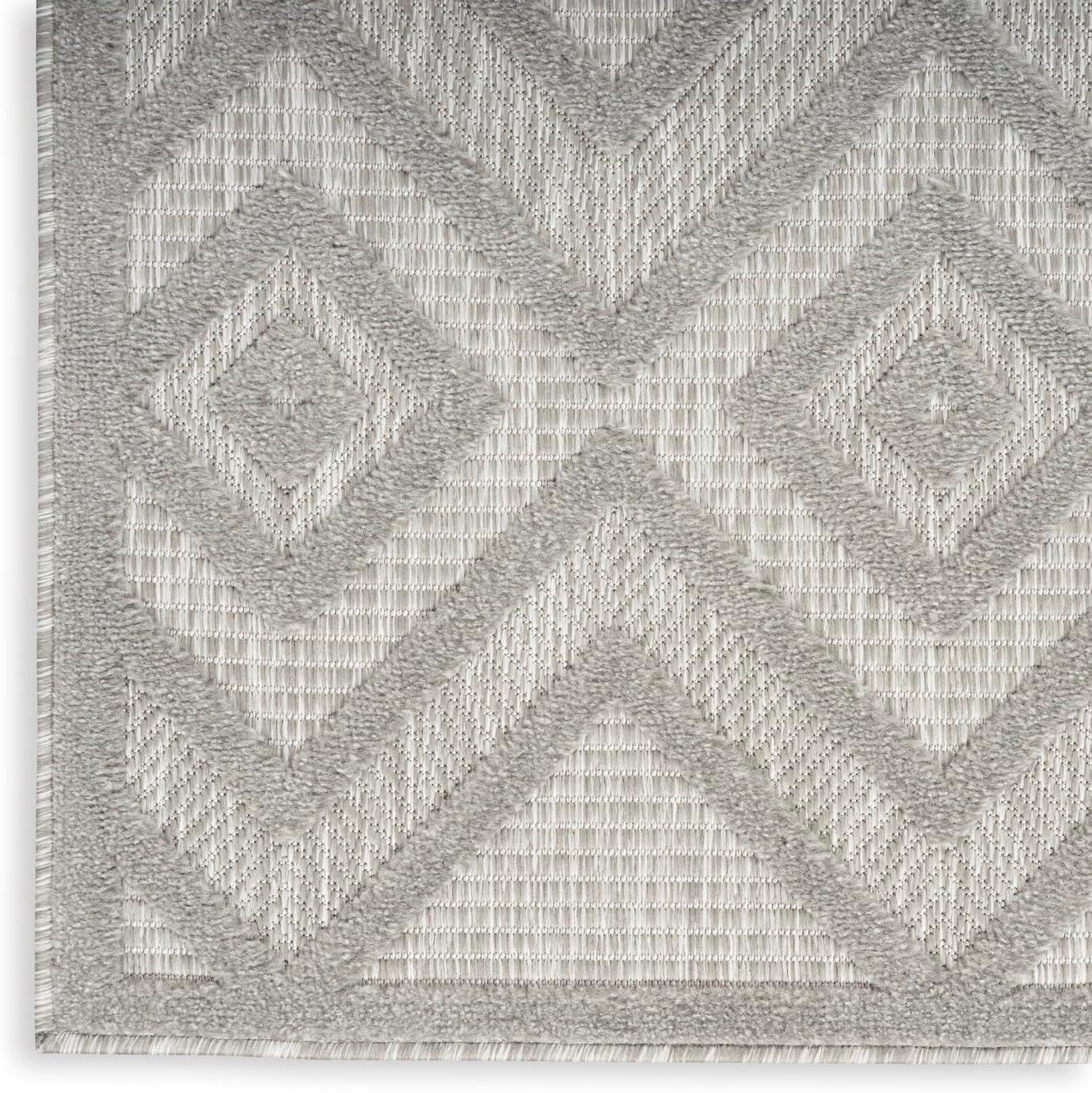 Nourison Versatile Solid Diamond Indoor Outdoor Flatweave Area Rug