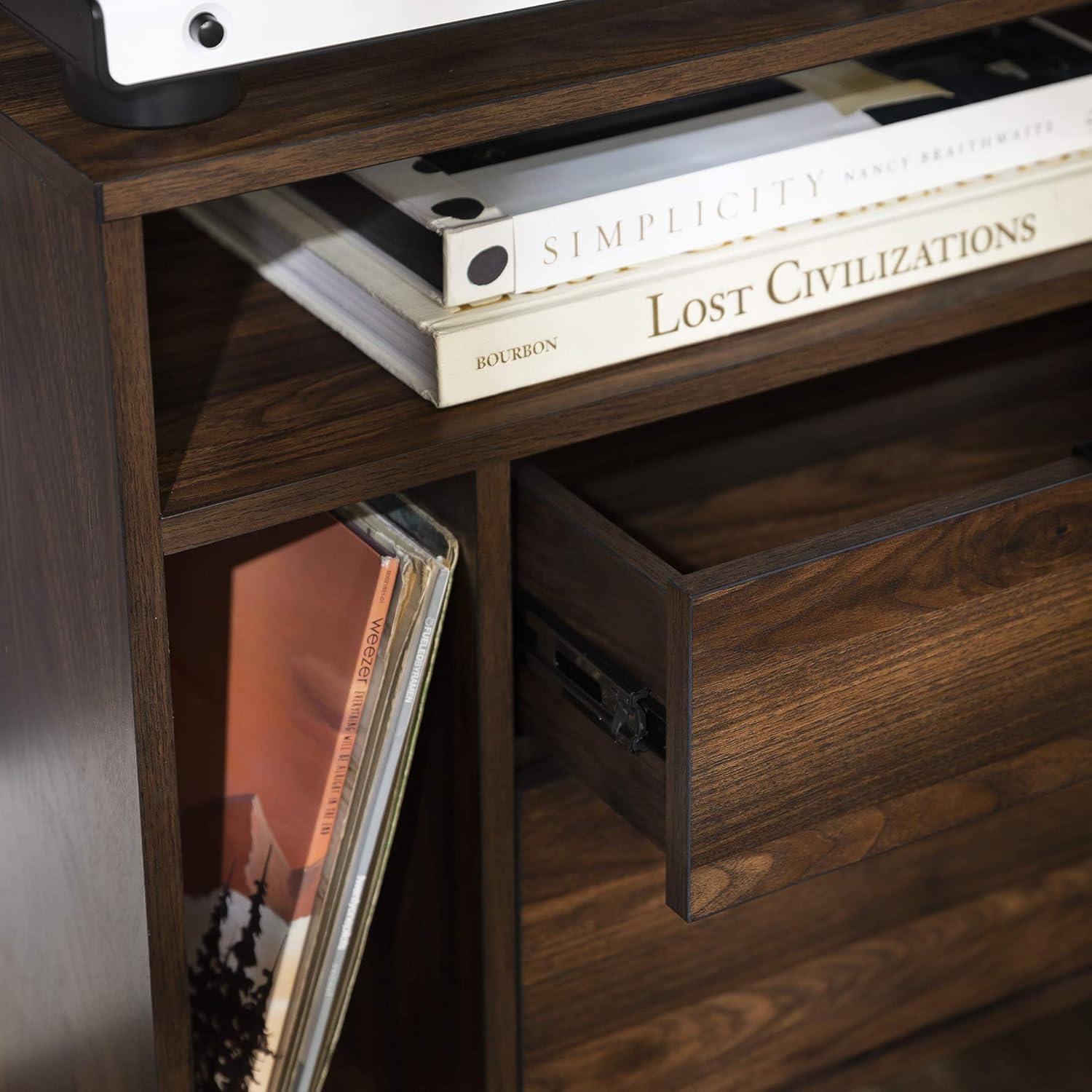 Lincoln 25" Modern Storage Bedroom Nightstand in Dark Walnut
