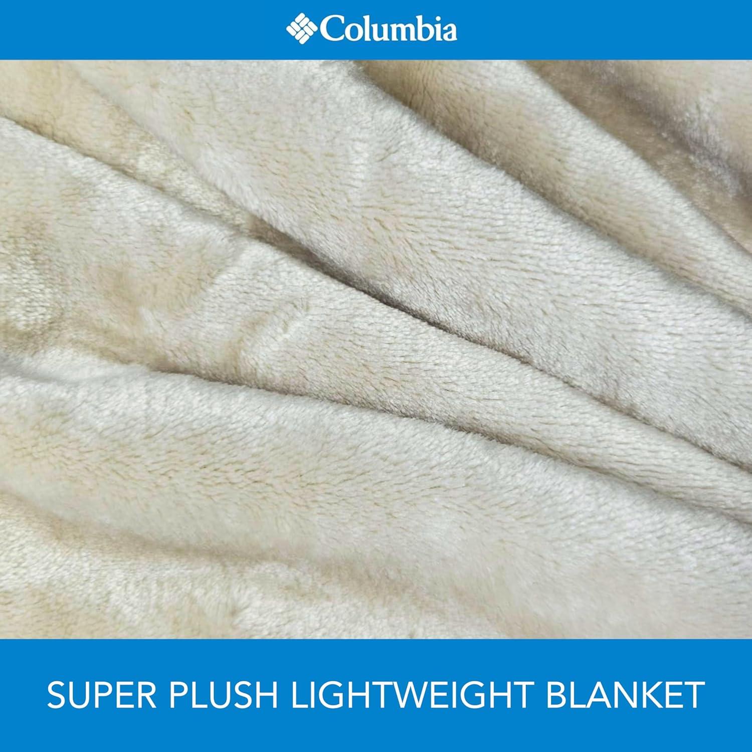 Columbia Super Soft Plush Fleece Throw Blanket Color: Dark Stone Size: N/A