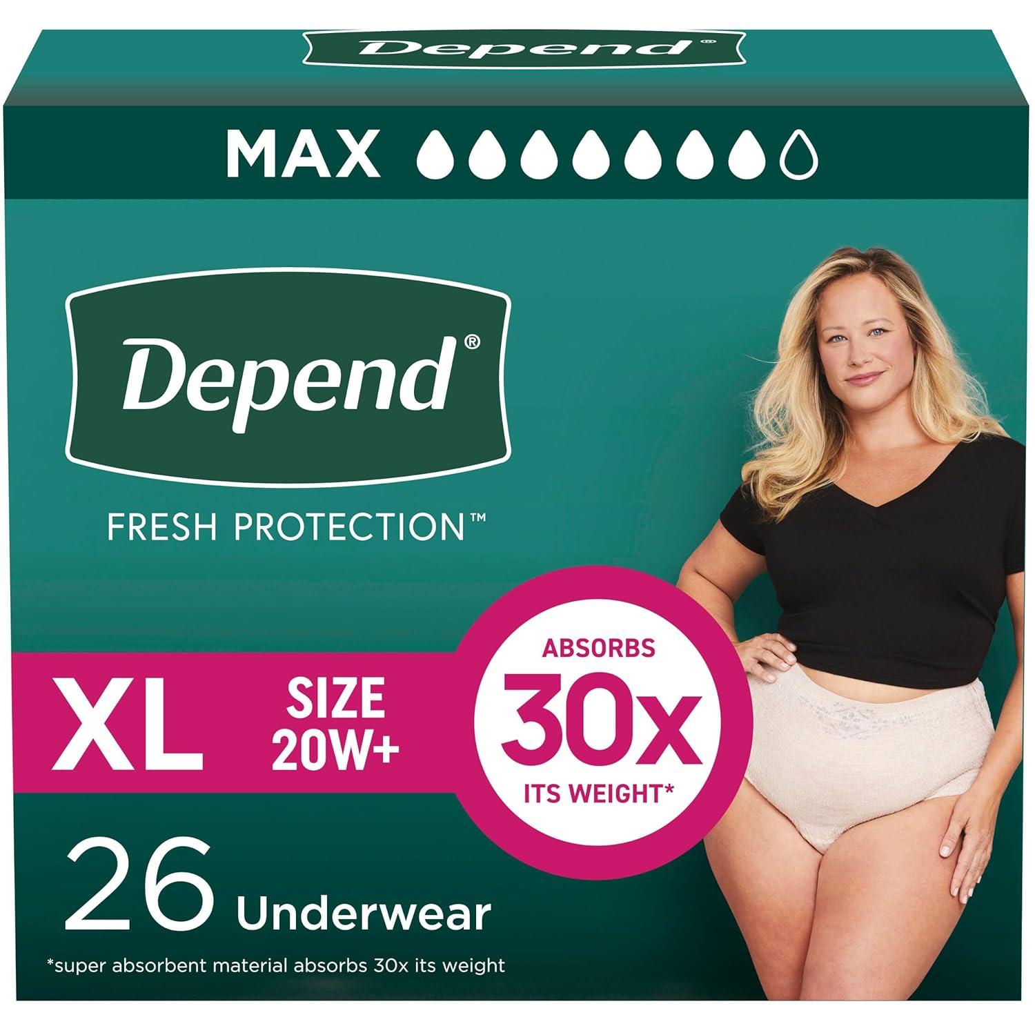 Blush Extra-Large Women's Incontinence Underwear with Maximum Absorbency