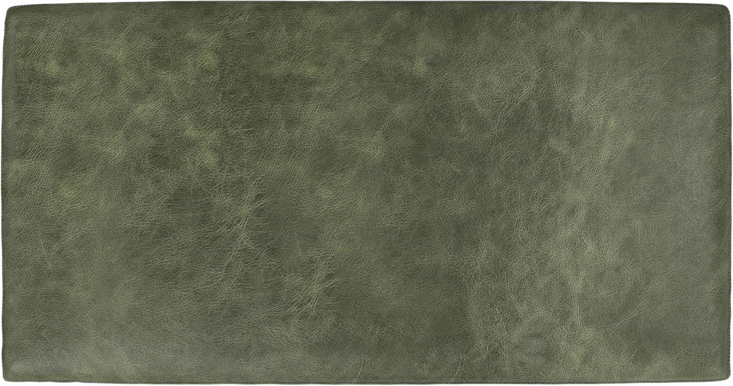 Morrison 49 inch Wide Mid-Century Modern Table Ottoman in Moss Green Genuine Leather