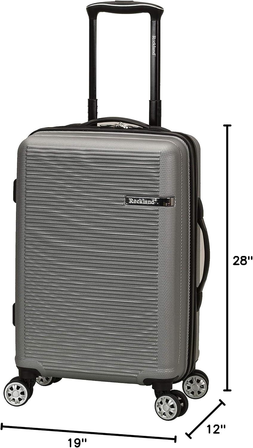 Rockland Luggage Skyline 3 Piece Hardside ABS Non-Expandable Luggage Set, F240