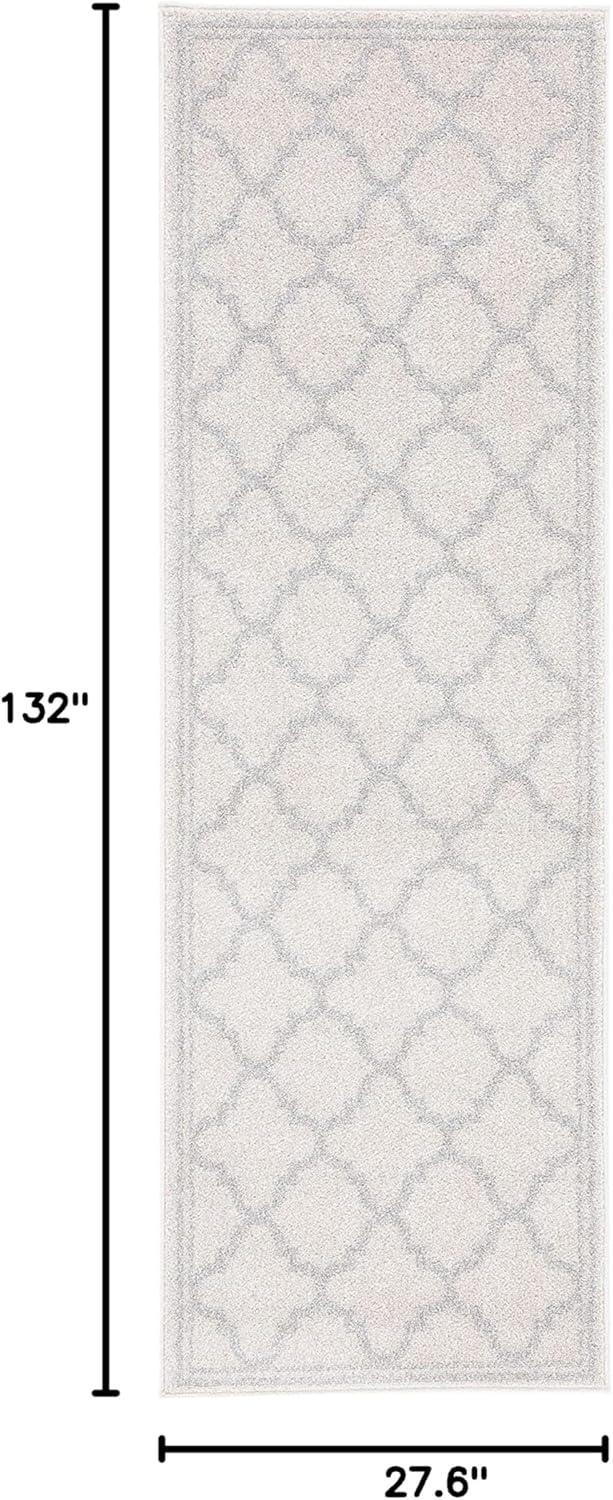 SAFAVIEH Amherst Trina Geometric Runner Rug, Beige/Light Grey, 2'3" x 11'