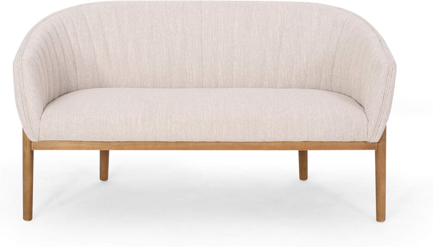 Galena Mid-Century Loveseat Beige - Christopher Knight Home