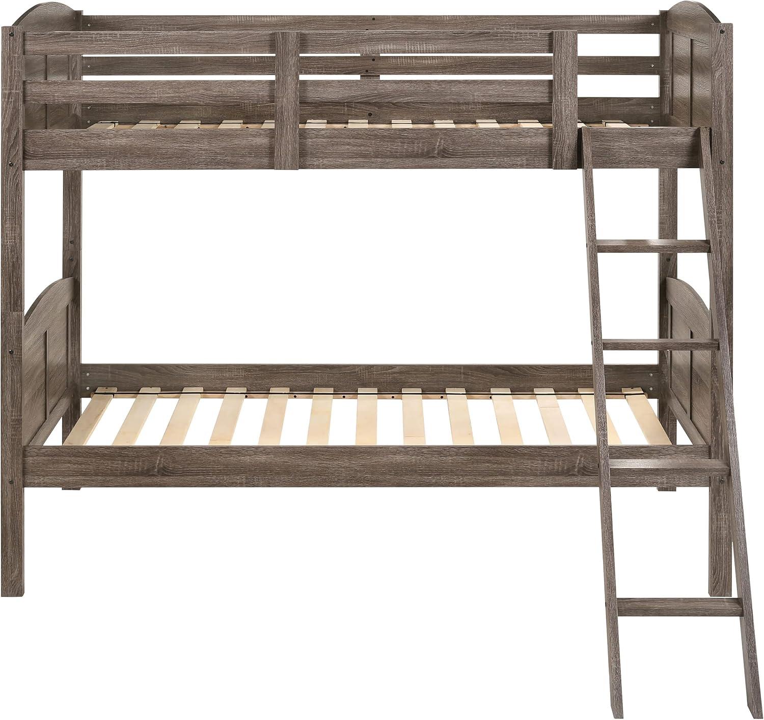 Coaster Flynn 80" x 41" Twin over Twin Wood Bunk Bed in Brown Finish