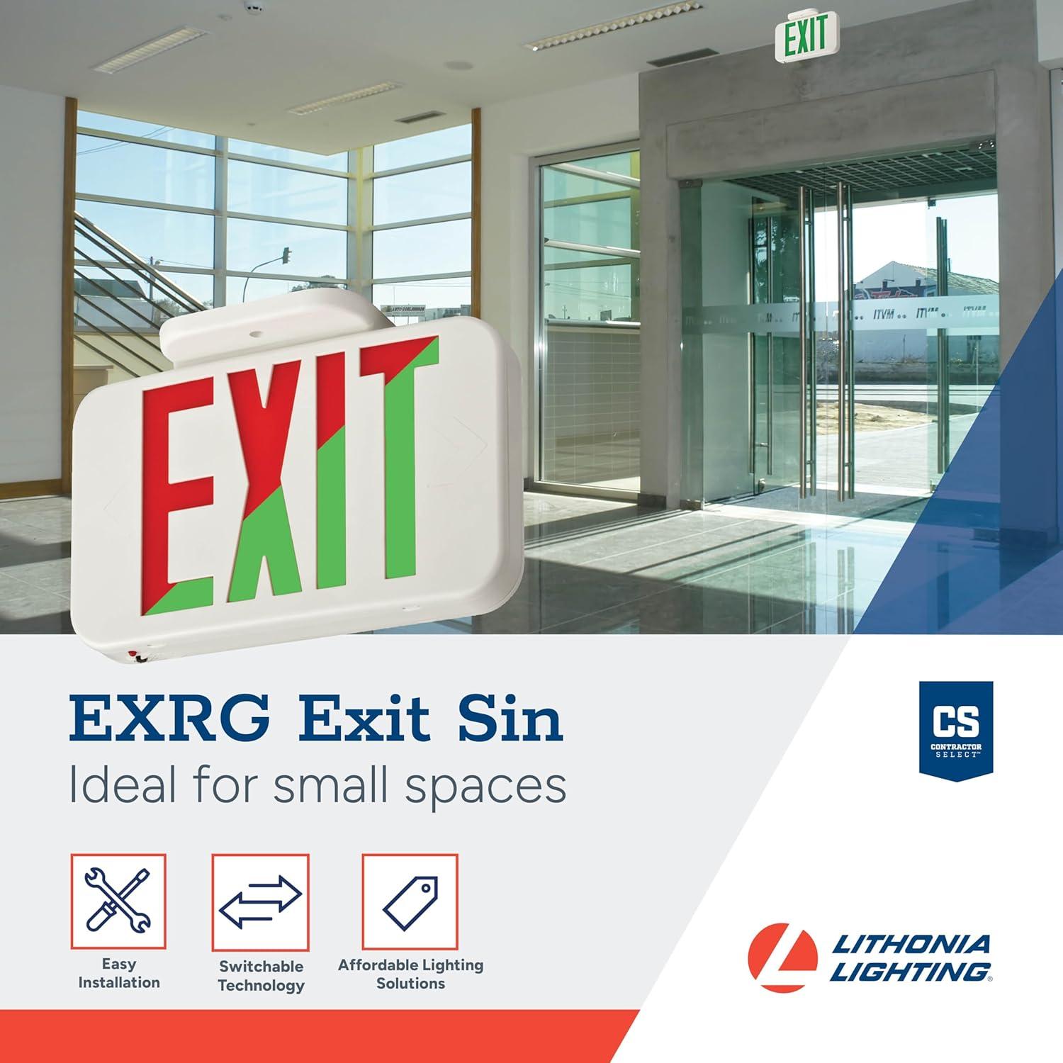 Lithonia Lighting Exrg El Contractor Select Exrg Integrated Led Exit Sign - White