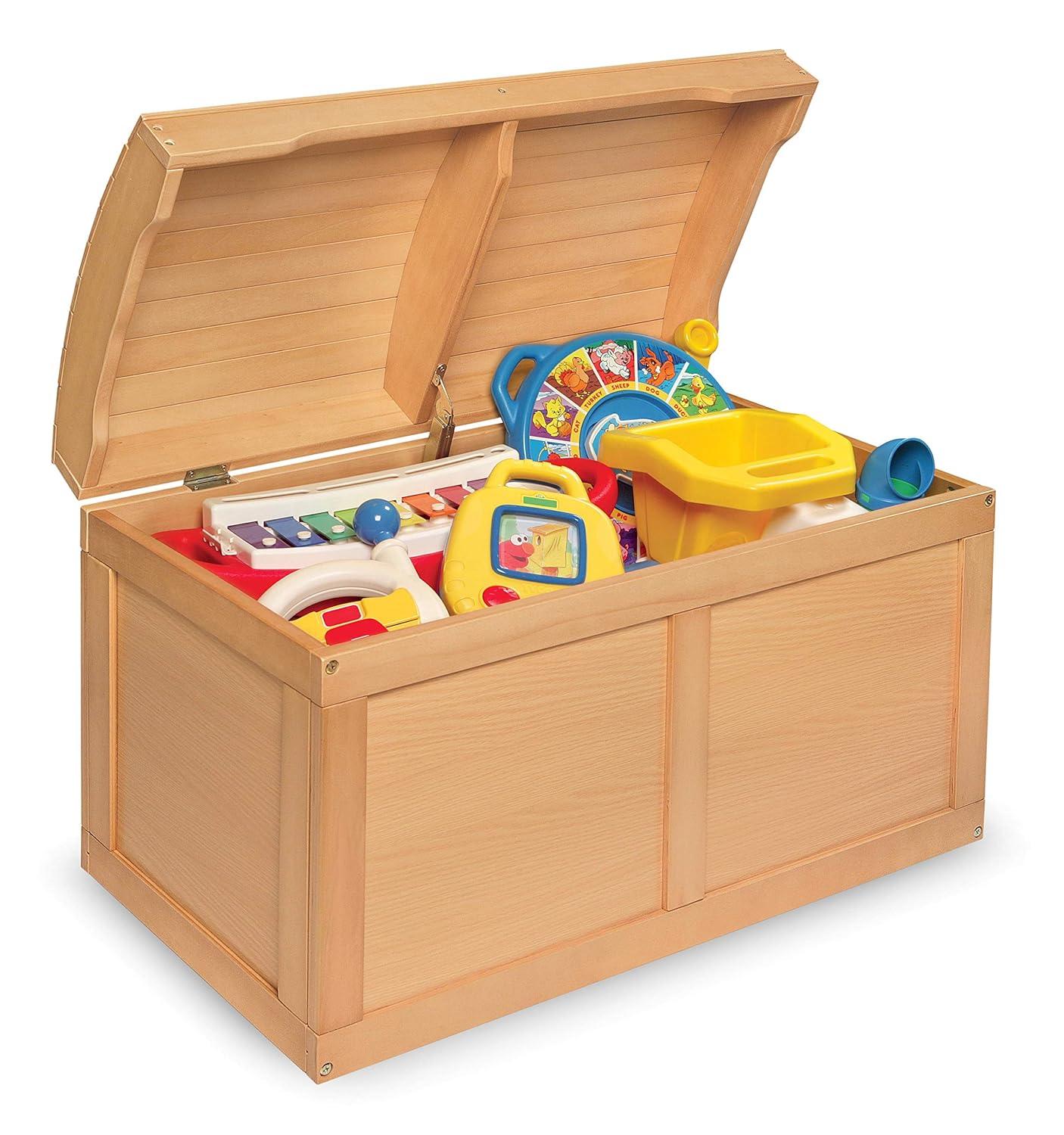 Badger Basket Hardwood Barrel Top Toy Chest - Natural