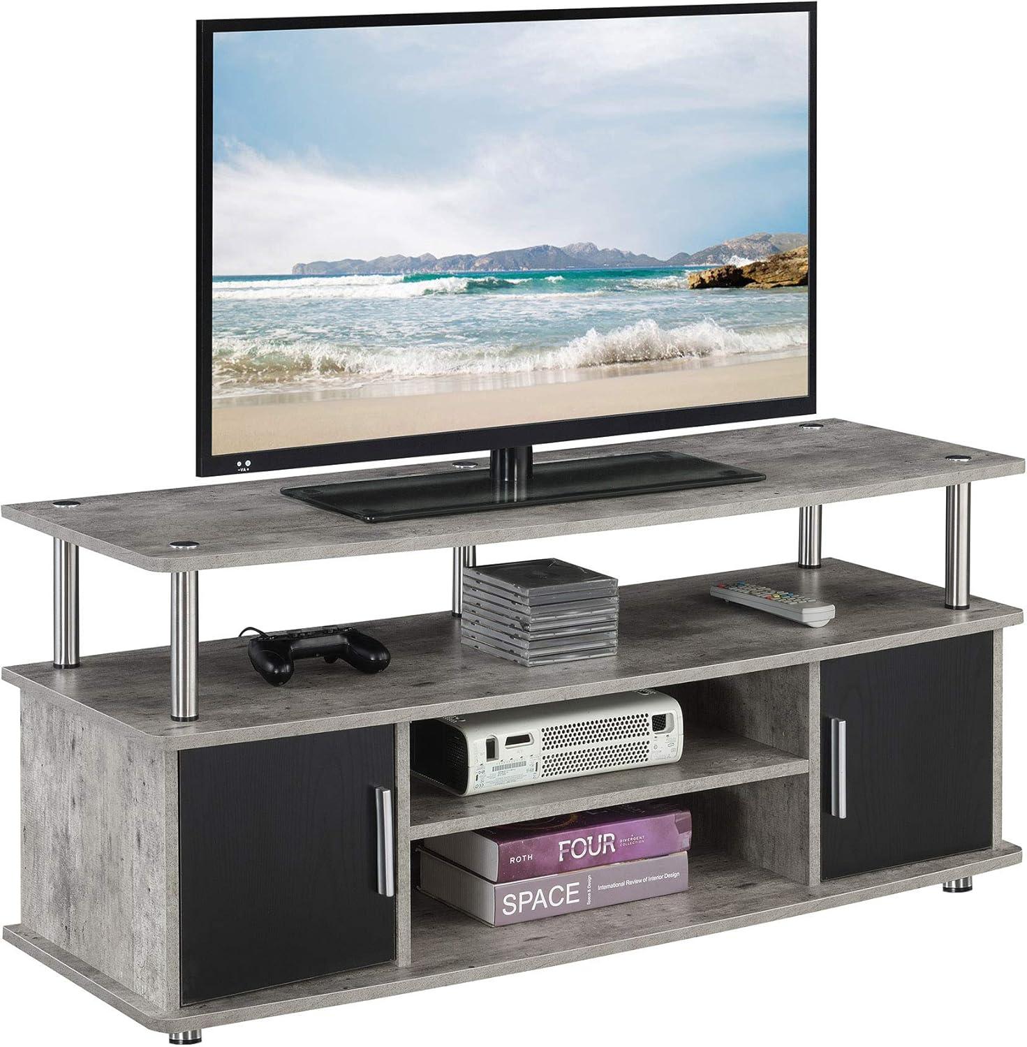 Convenience Concepts Designs2Go Monterey TV Stand, Faux Birch/Black