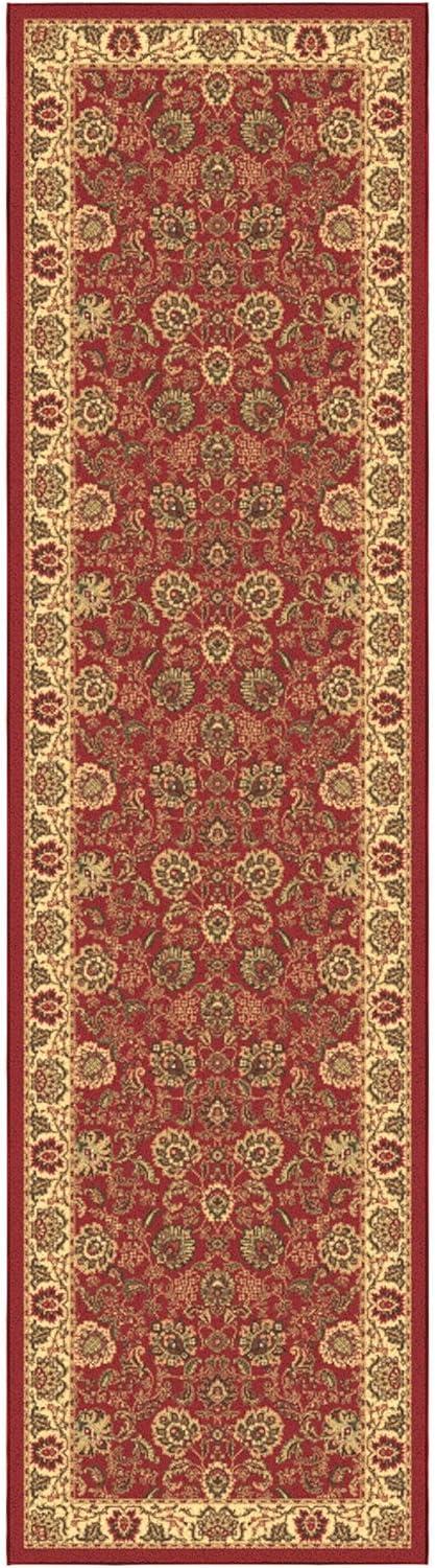 Ottohome Machine Washable Non-Slip Traditional Area Rug For Living Room, Hallway Runner, Entryway Rug