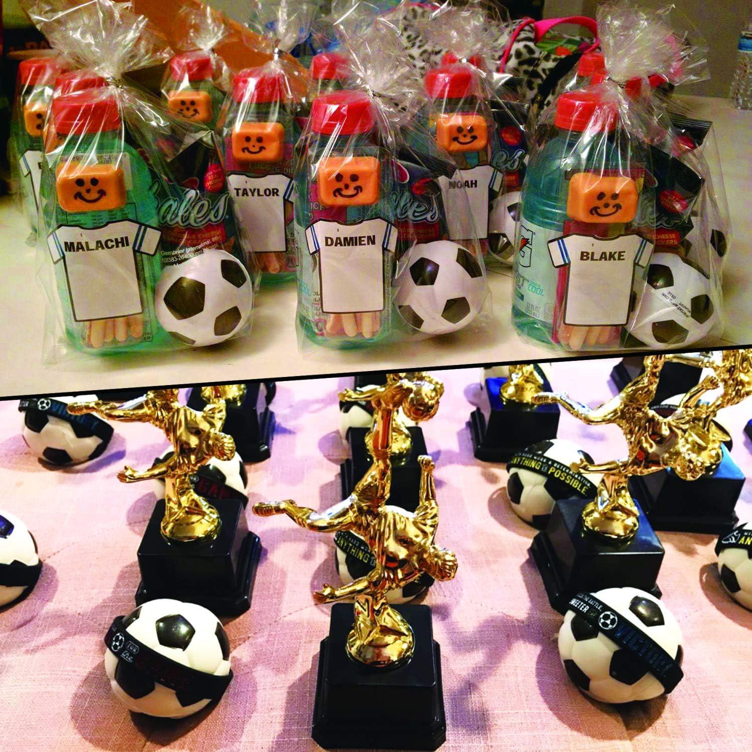 12 Pack Squeezable Stress Soccers - Excellent Anti-Stress Balls - Relaxation Gadgets, Fidget Toys, Party Favors, Ball Games