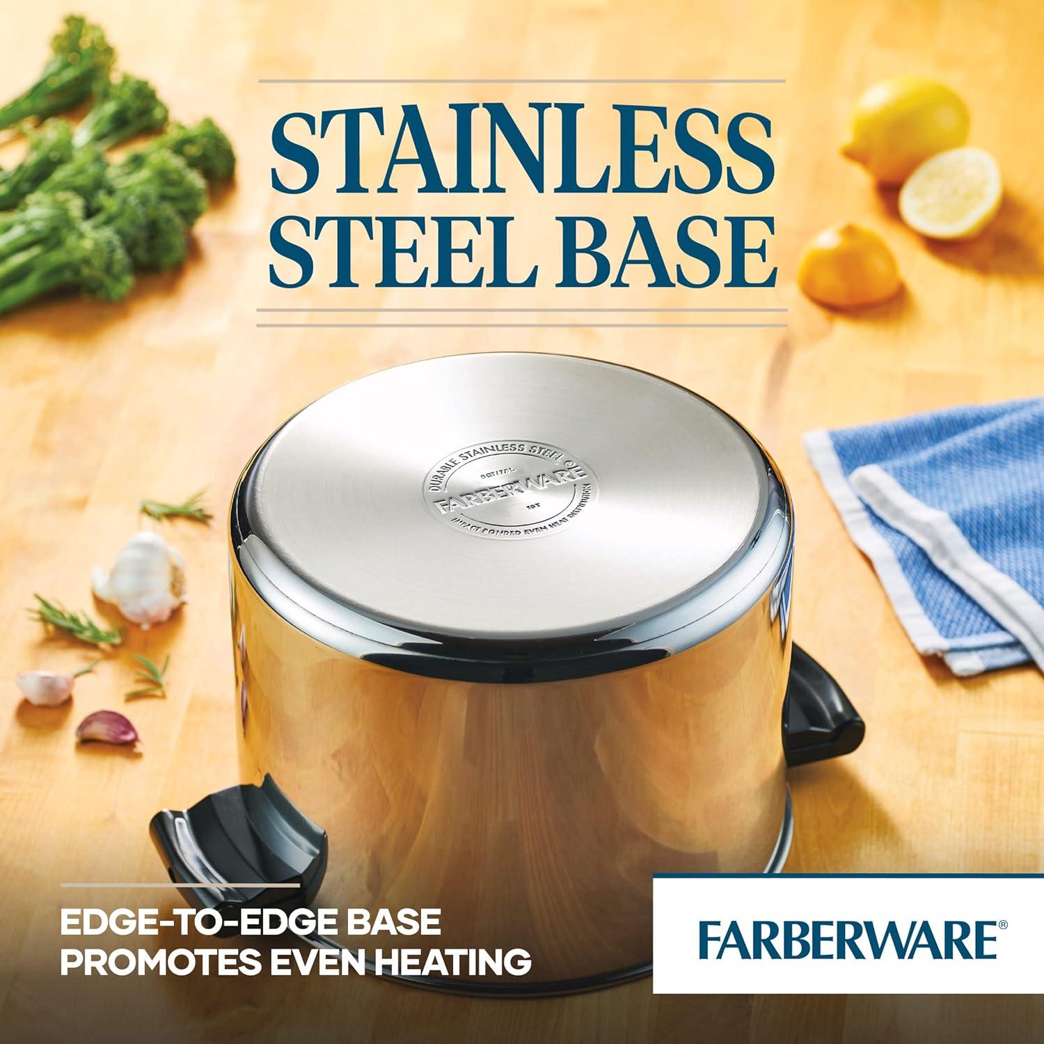 Stainless Steel 8-Quart Covered Straining Stockpot with Lid