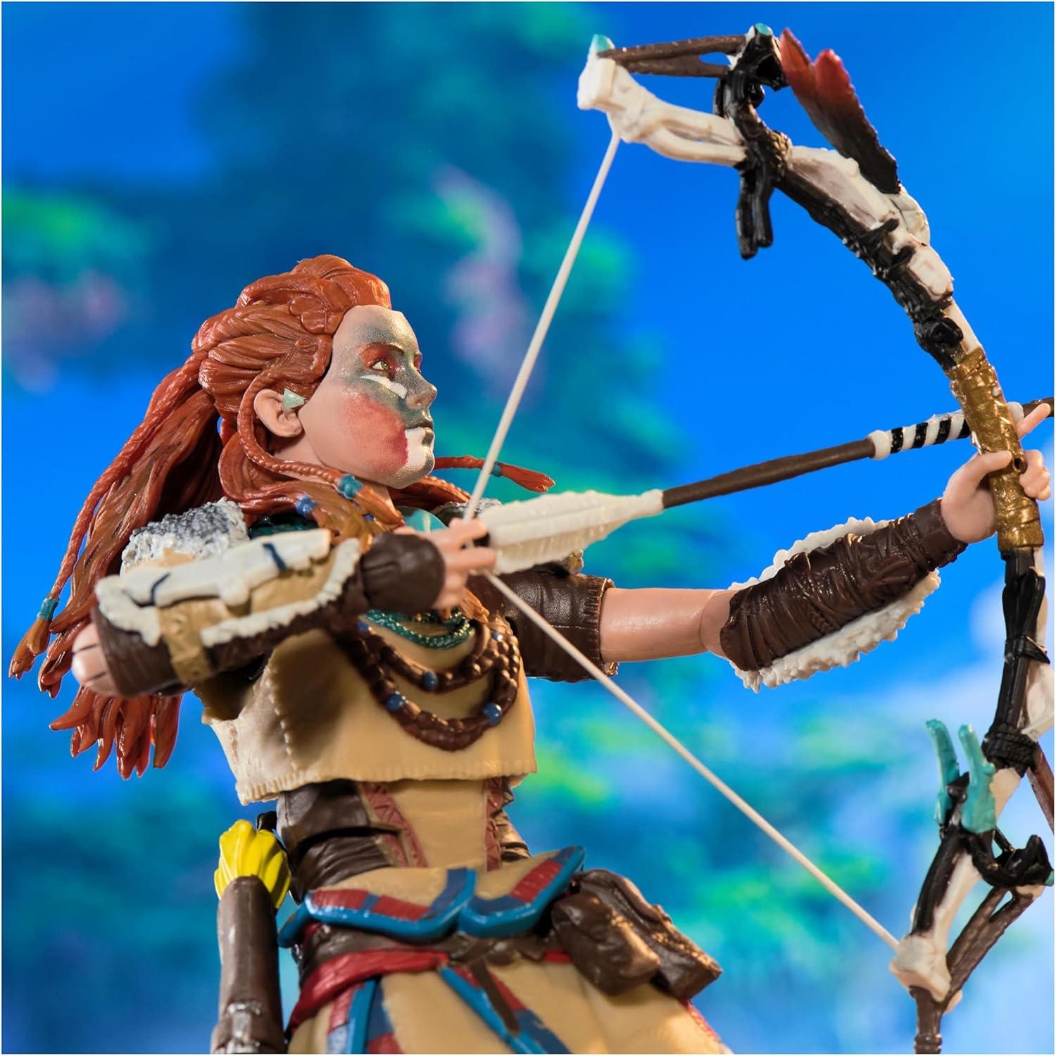 PlayStation Horizon Forbidden West, Deluxe 6” Aloy Action Figure with 15 Accessories, 17+