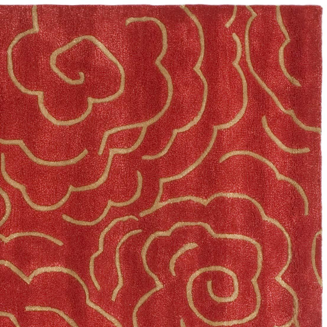 Soho SOH812 Hand Tufted Area Rug - Red - 8'x8' - Safavieh.