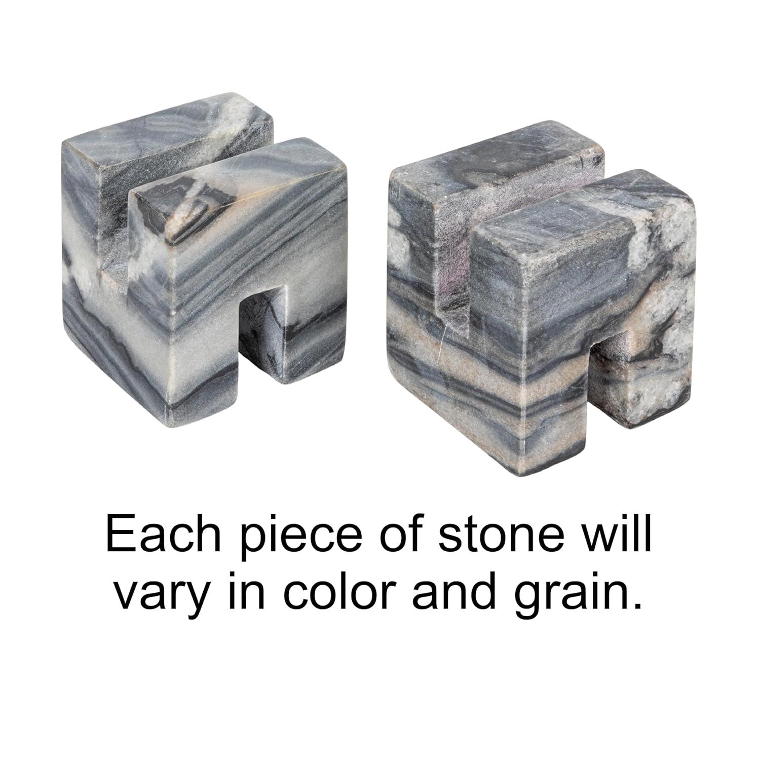 Creative Co-Op Contemporary Marble Cookbook Stand, Grey