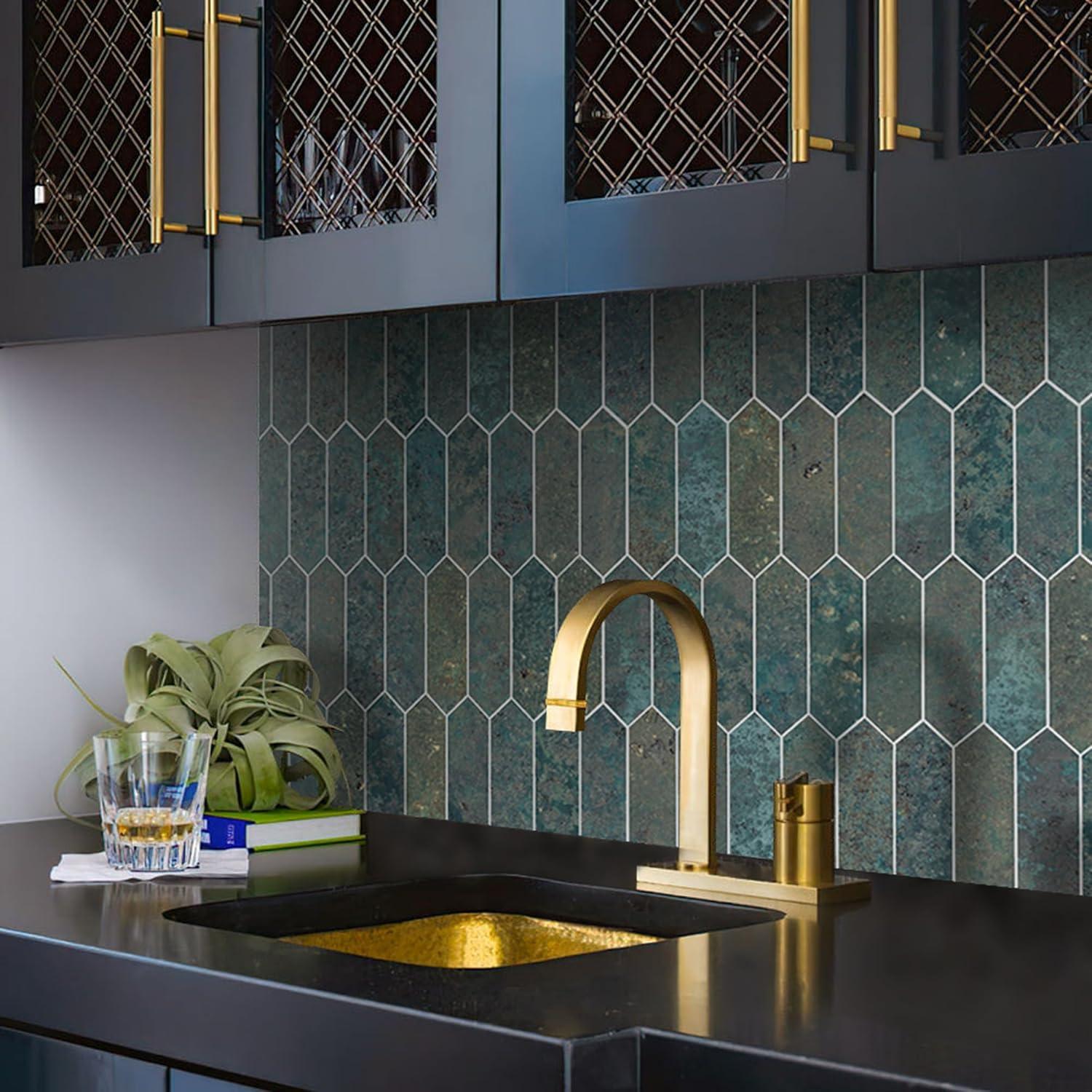 Sunwings 12" x 11.22" Stone Composite Peel & Stick Mosaic Tile