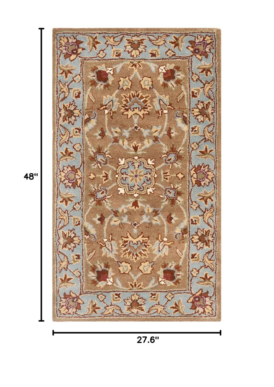 Heritage HG821 Handmade Accent Rug - 2'3"x4' - Beige/Blue - Safavieh
