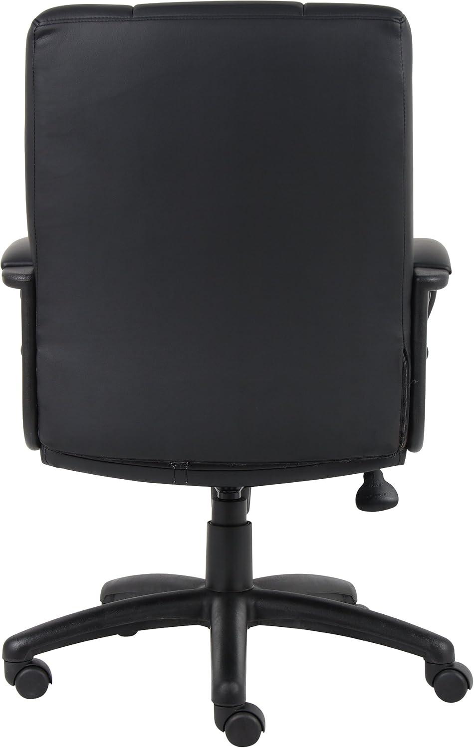 Caressoft Executive Mid Back Chair Black - Boss Office Products