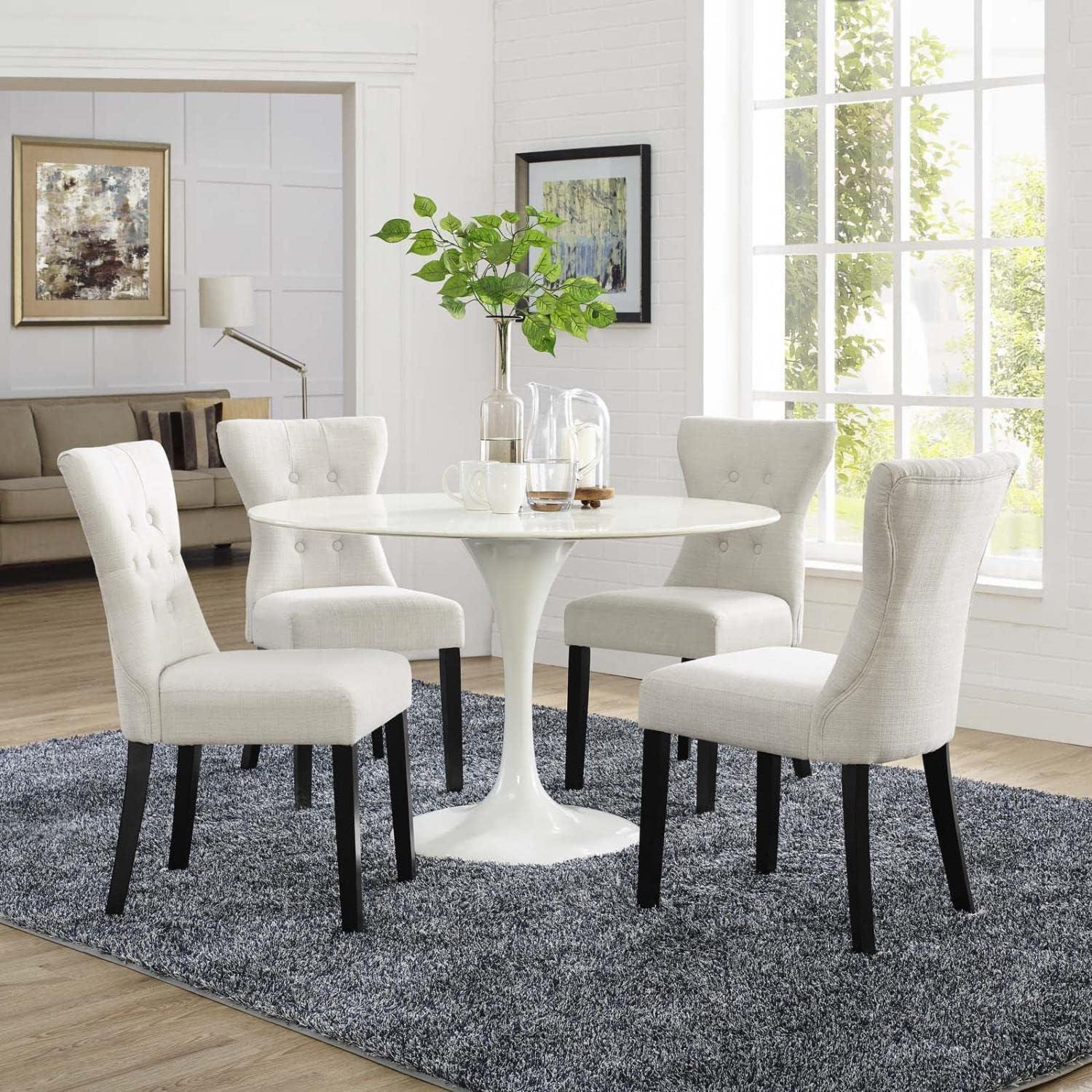 Modway Silhouette Dining Side Chairs Upholstered Fabric