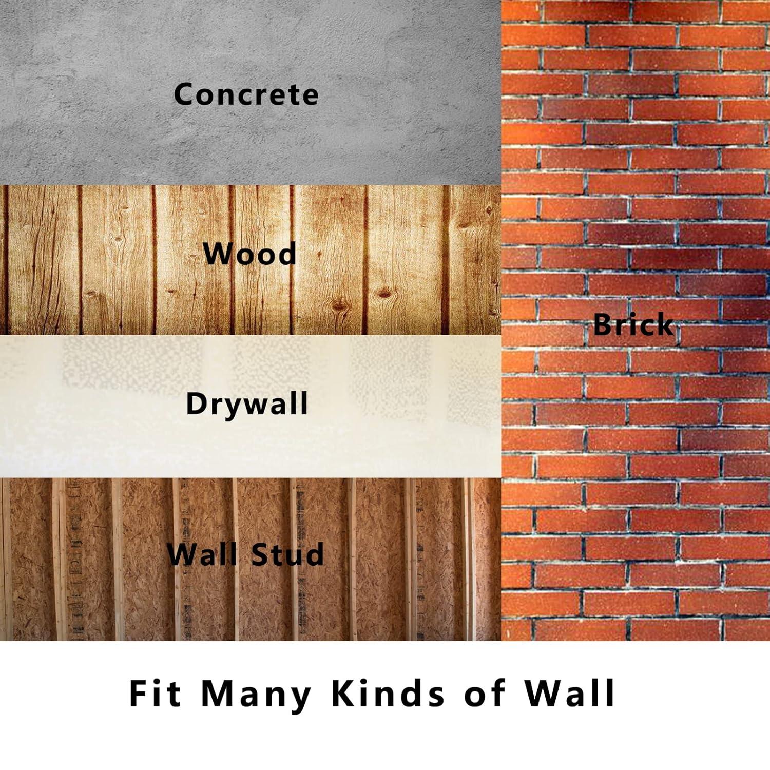 Wall Storage Hangers,Ladder Rack, Ladder Accessory,Ladder Hangers for Garage Wall Mount Ladder Rack Heavy Duty Metal Black with Screws (16.5 inch 1PCS)