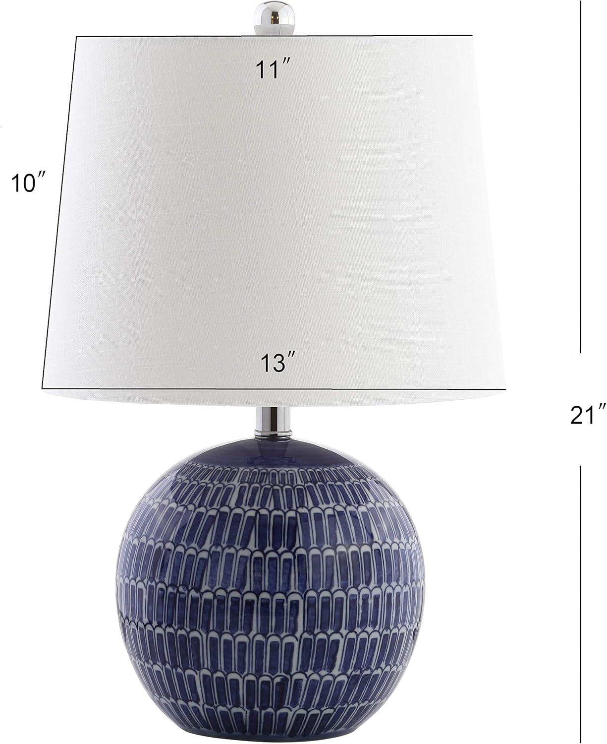 Ronald 21" Ceramic LED Table Lamp, Navy