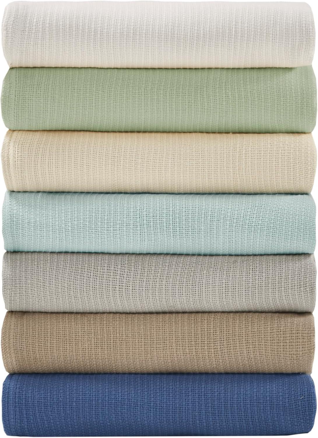 Freshspun Basketweave Cotton Bed Blanket