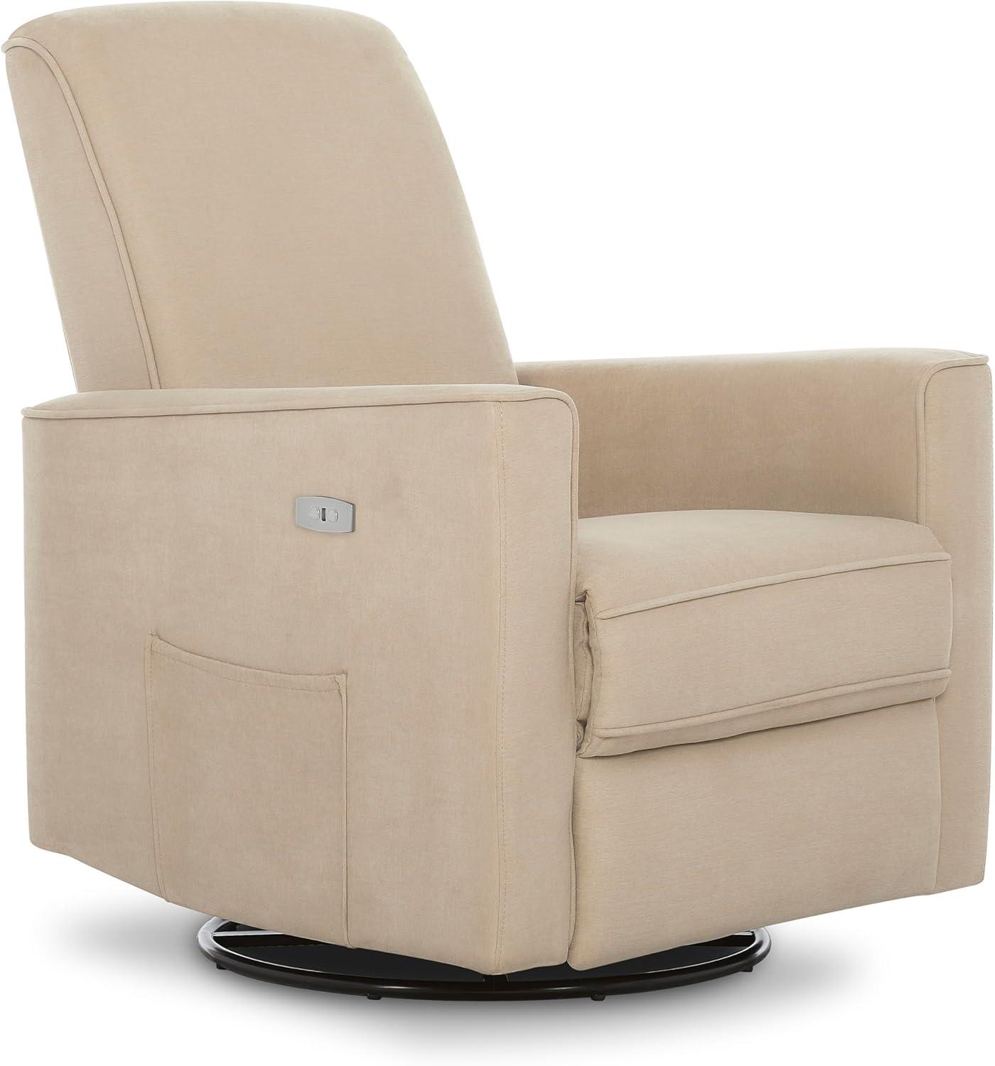 Evolur Greenguard Gold Certified Upholstered Swivel Reclining Glider