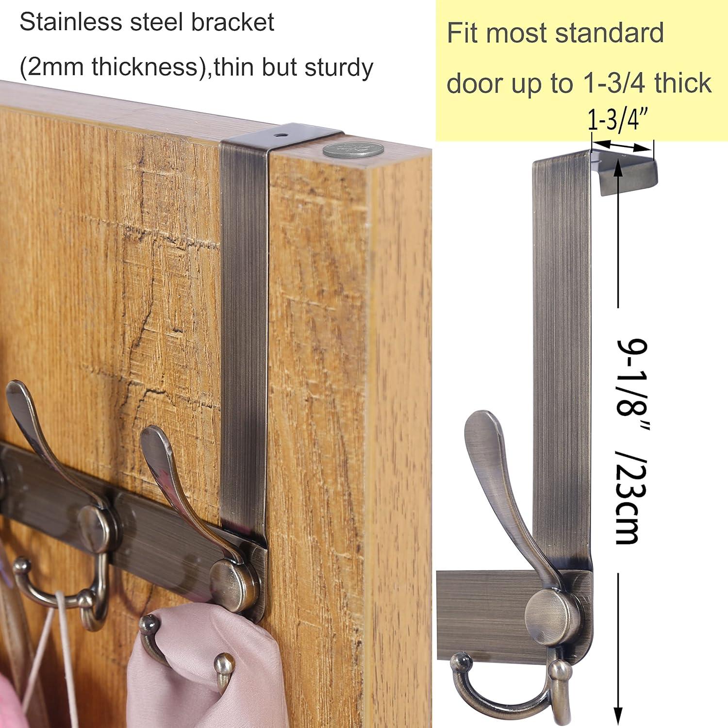 MACOLE Over Door Hook Rack With 4 Hooks, Extra Strong Coat