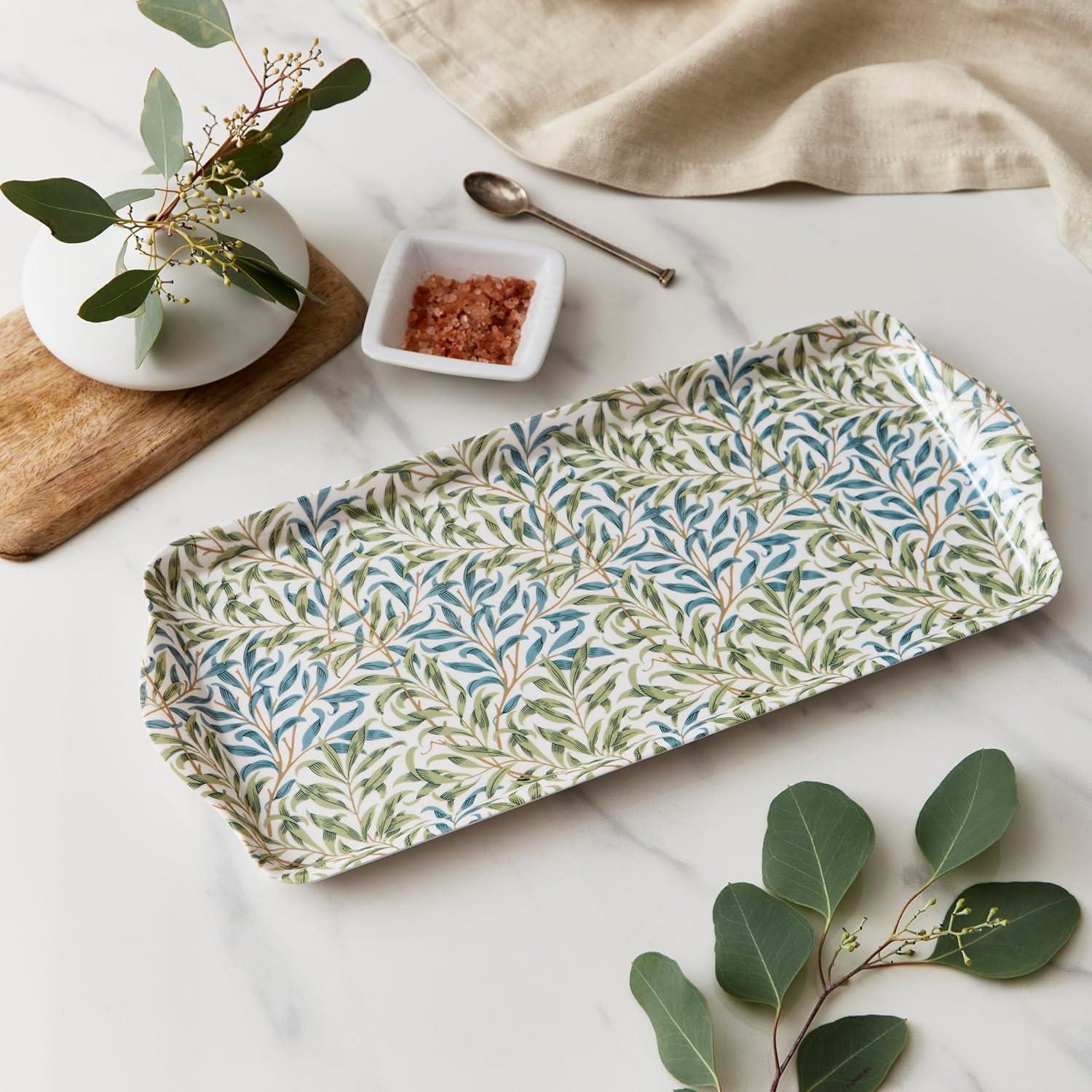 Willow Bough Sage Melamine Sandwich Tray, 15" x 6.5"