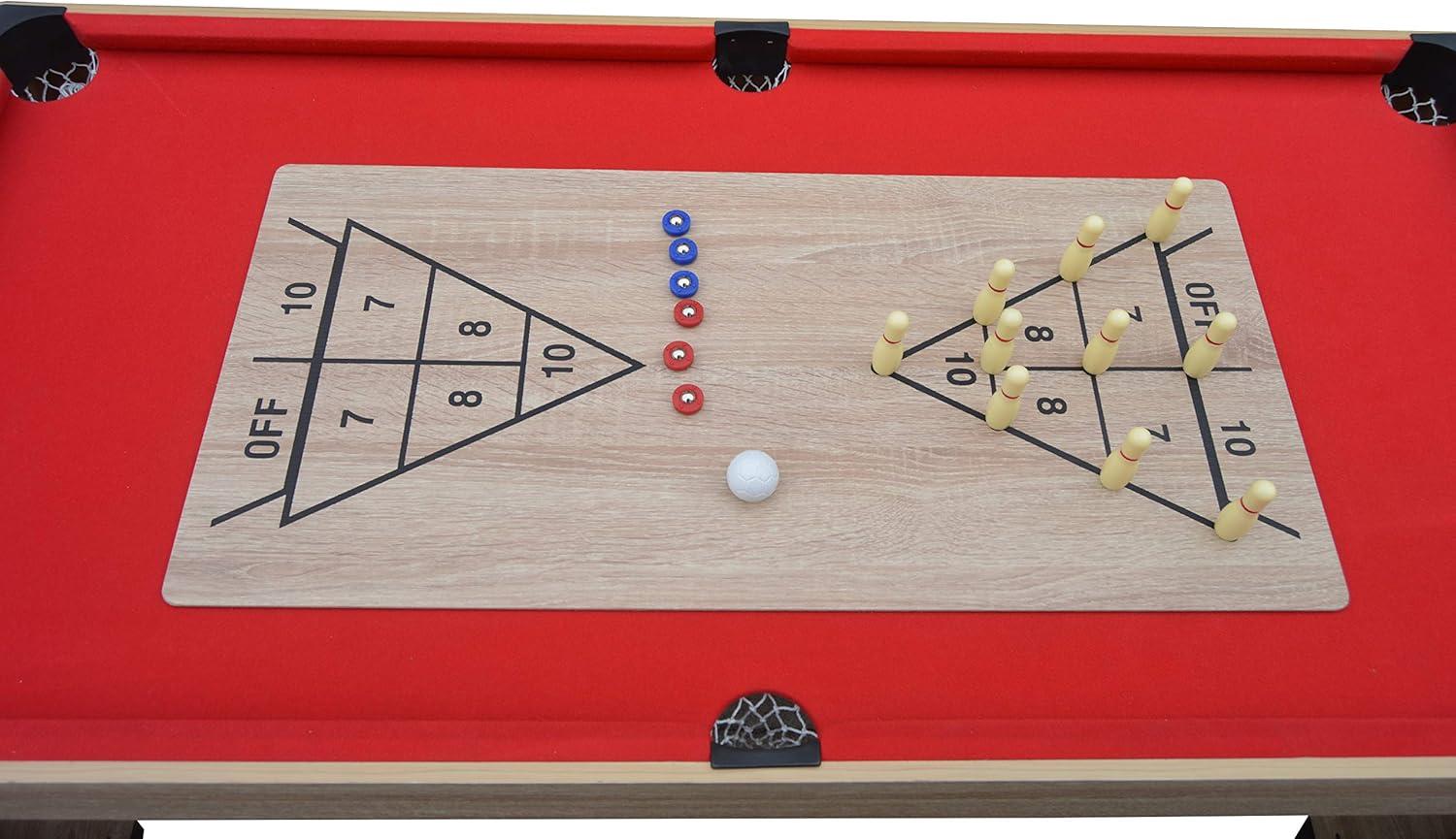 Hathaway Games Madison Multi Game Table with Foosball, Glide Hockey, Table Tennis, Billiards, Shuffleboard and Bowling