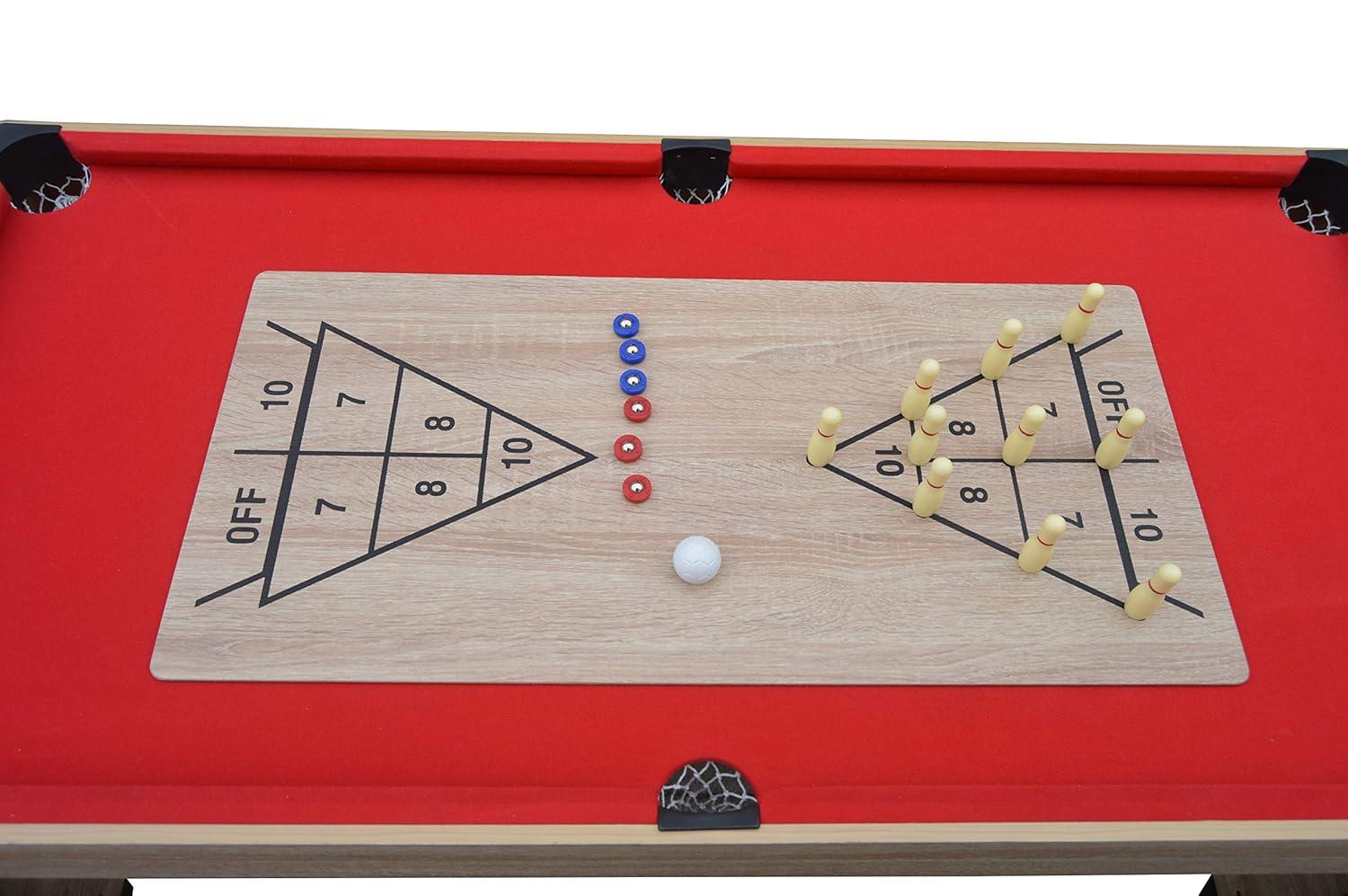 Hathaway Games Madison Multi Game Table with Foosball, Glide Hockey, Table Tennis, Billiards, Shuffleboard and Bowling