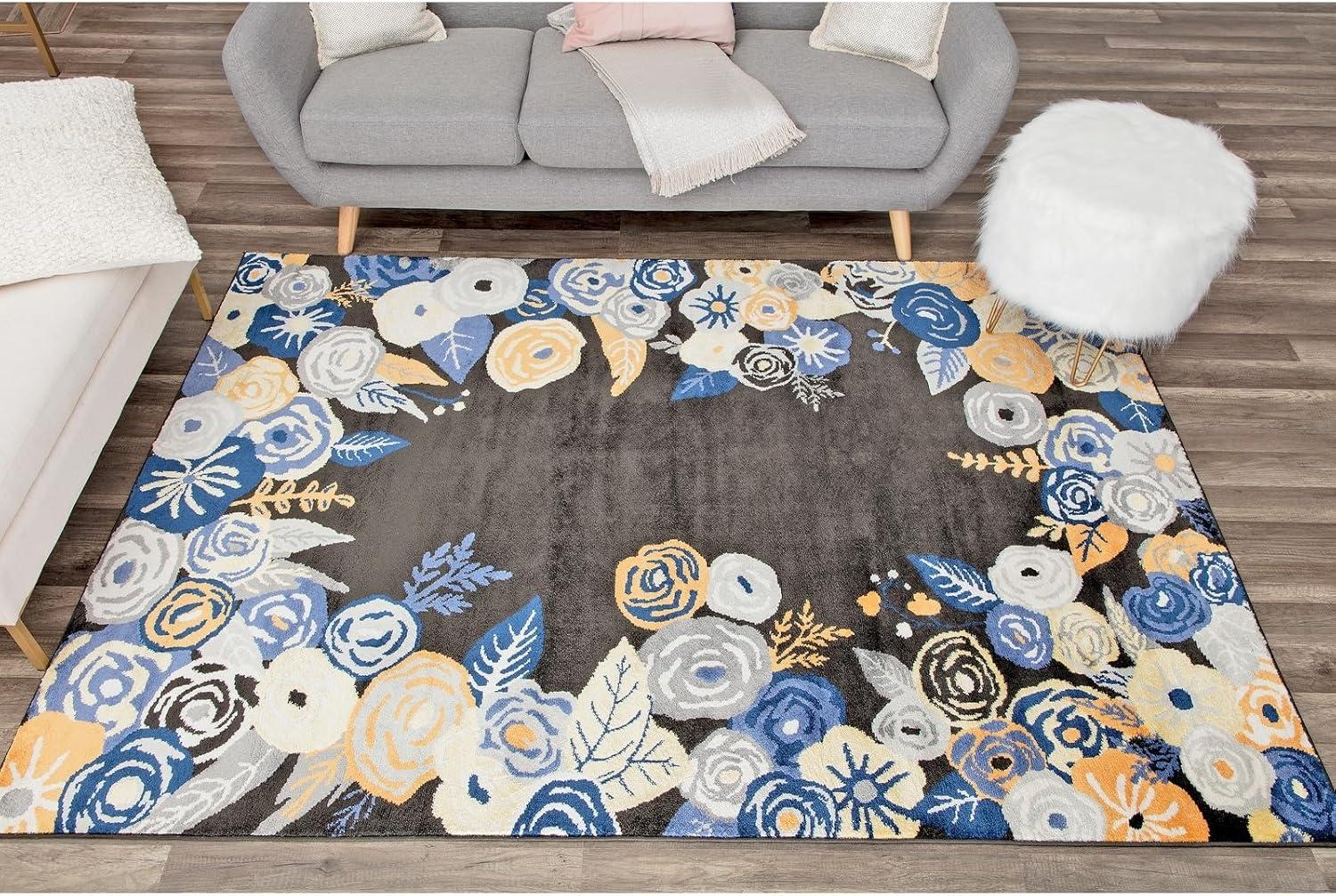 Rugs America Hanna Floral Transitional Area Rug