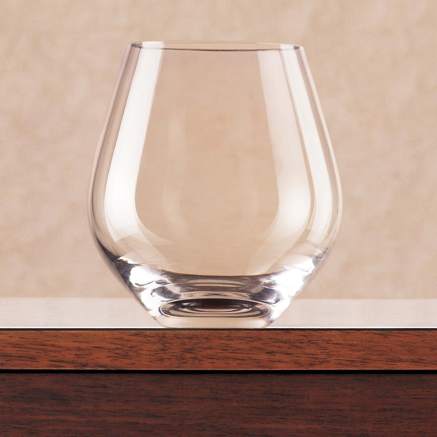 Slovakian Simply Red Fine Crystal Tumbler Set, 4 Count