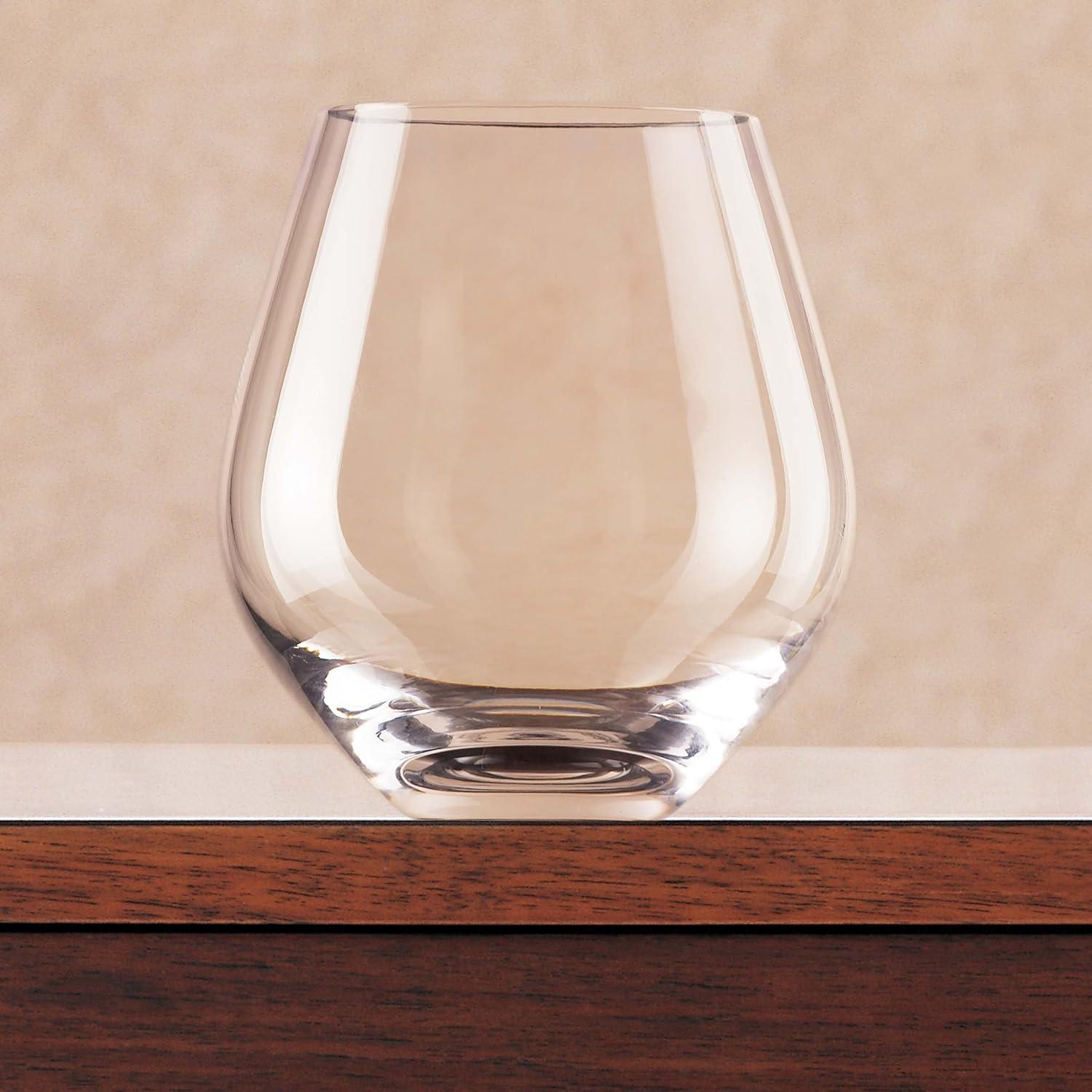 Slovakian Simply Red Fine Crystal Tumbler Set, 4 Count