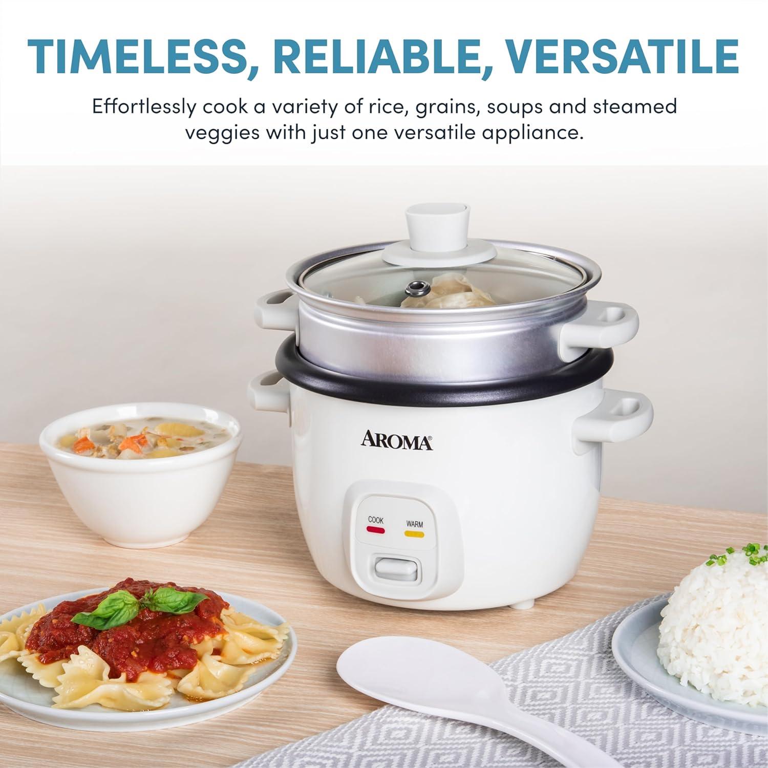 Aroma AROMA Mini Rice Cooker, 2-Cup (Uncooked) / 4-Cup (Cooked), 1.5 Qt
