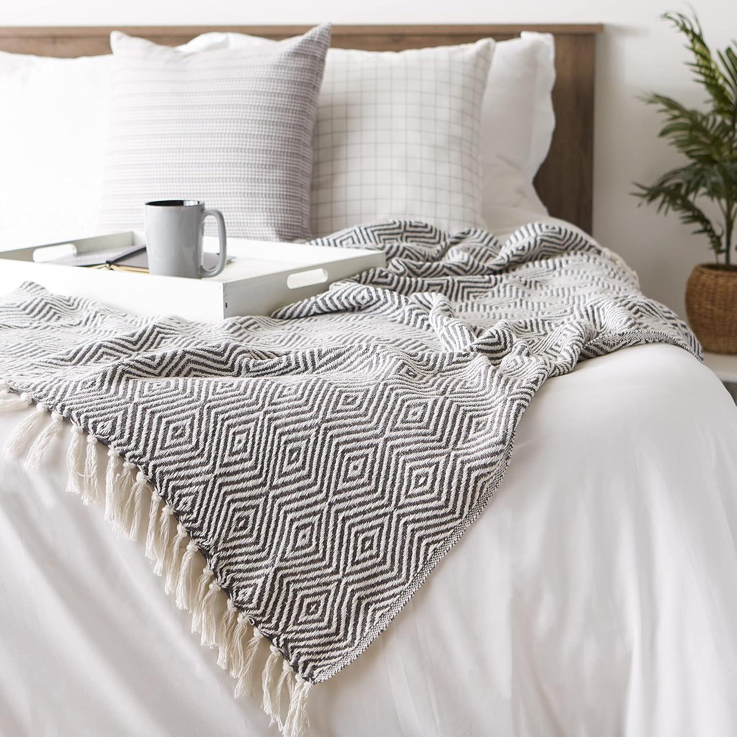Design Imports Hand Woven Throw Blanket