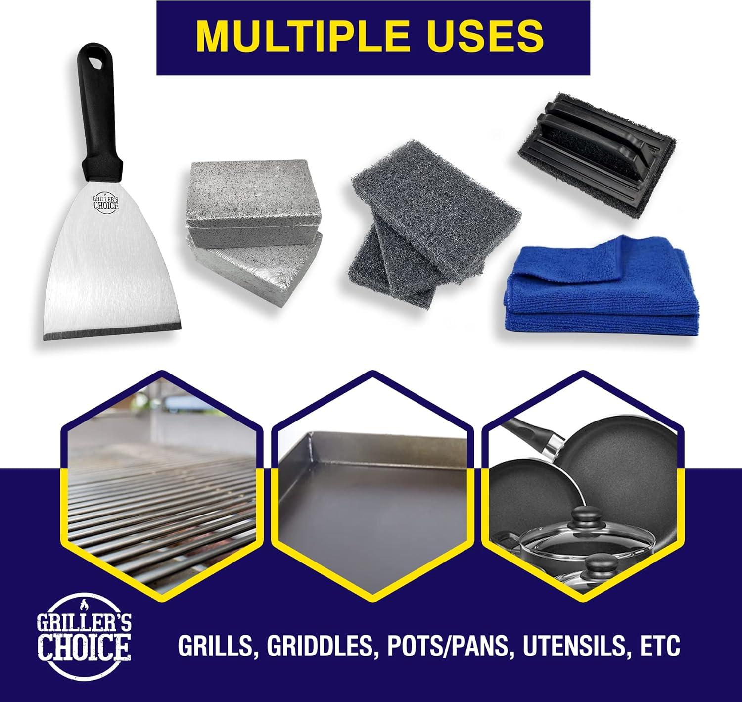 Grillers Choice Stainless Steel Dishwasher Safe Grill Scrubber