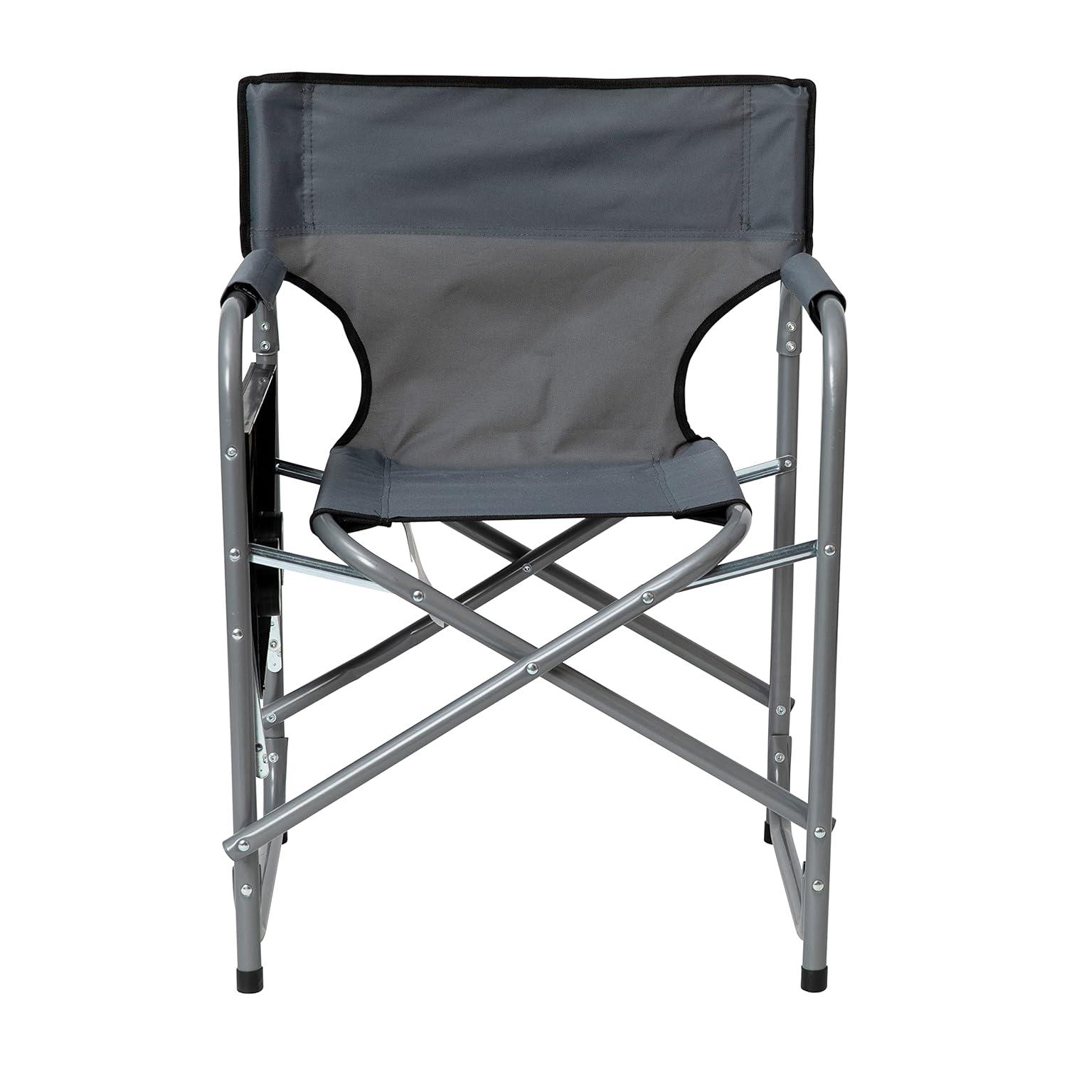 Flash Furniture Steel Camping Chair, Gray