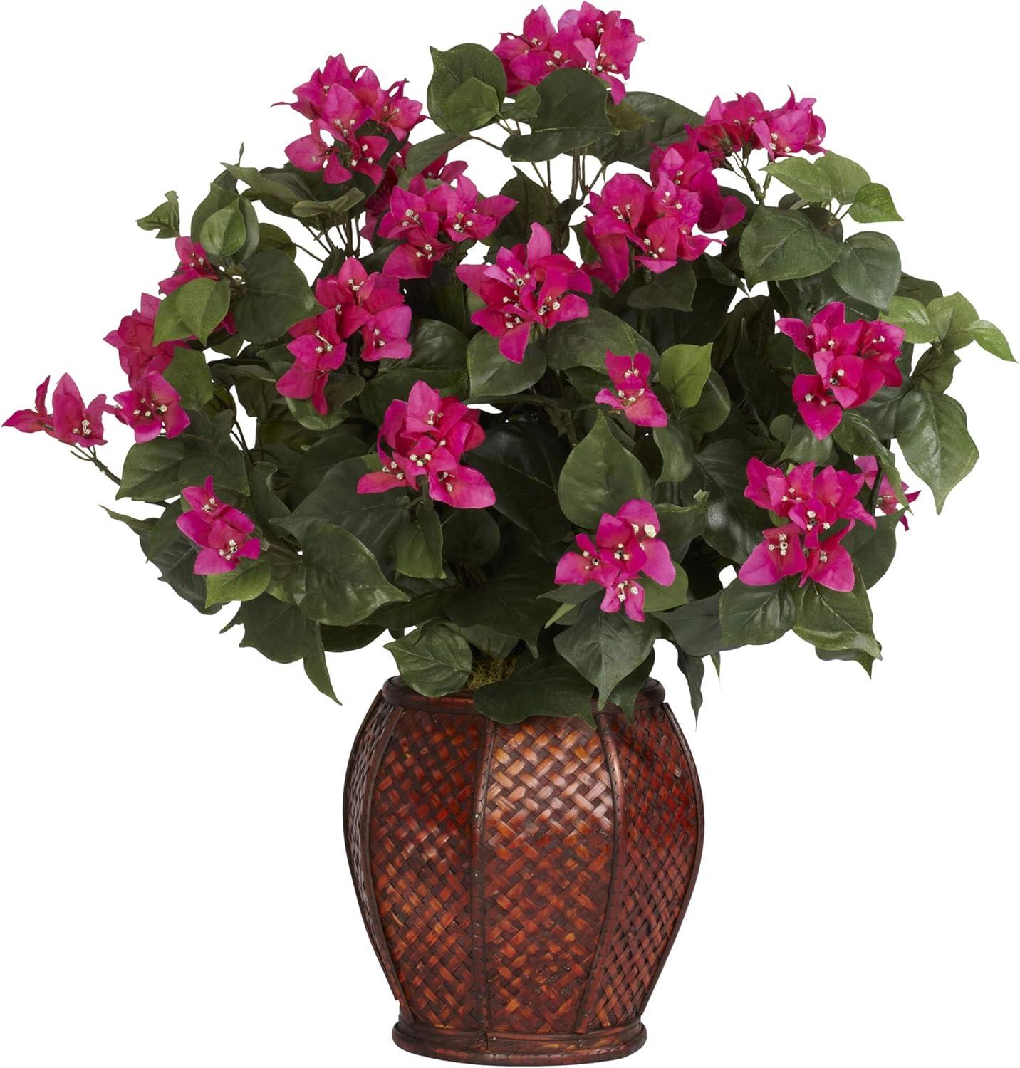 Nearly Natural Bougainvillea with Vase Silk Plant