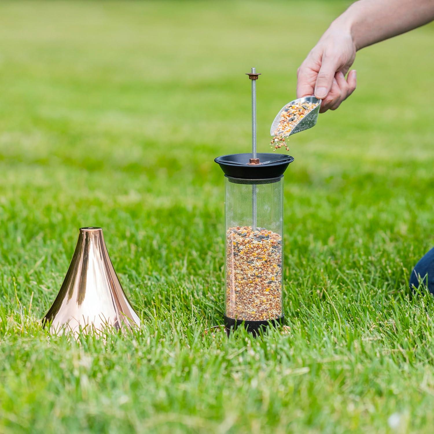 Castle-Inspired Polished Copper and Plexiglass Bird Feeder